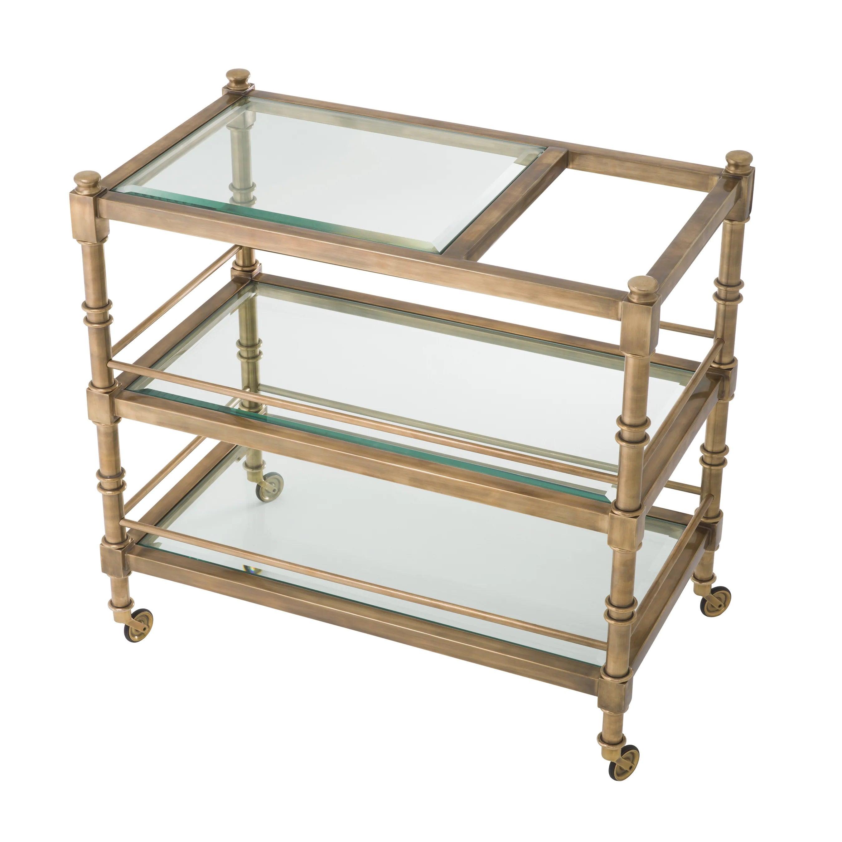 Wózek barowy ALEXIA postarzany mosiądz Eichholtz Eye on Design