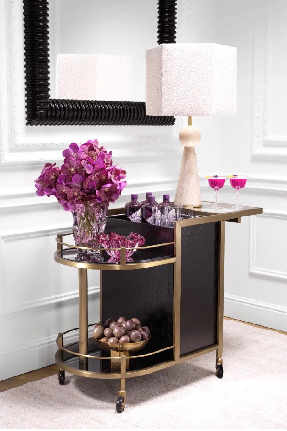 Wózek barowy BELLINI szczotkowany mosiądz Eichholtz Eye on Design