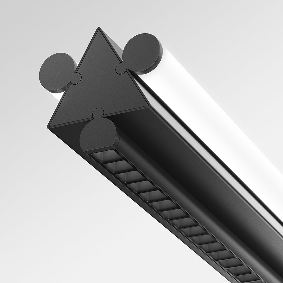 Závesná lampa DREISPITZ HORIZONTAL čierna