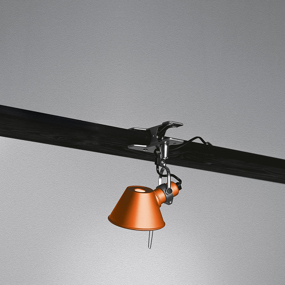 Lampa s klipom TOLOMEO PINZA MICRO oranžová