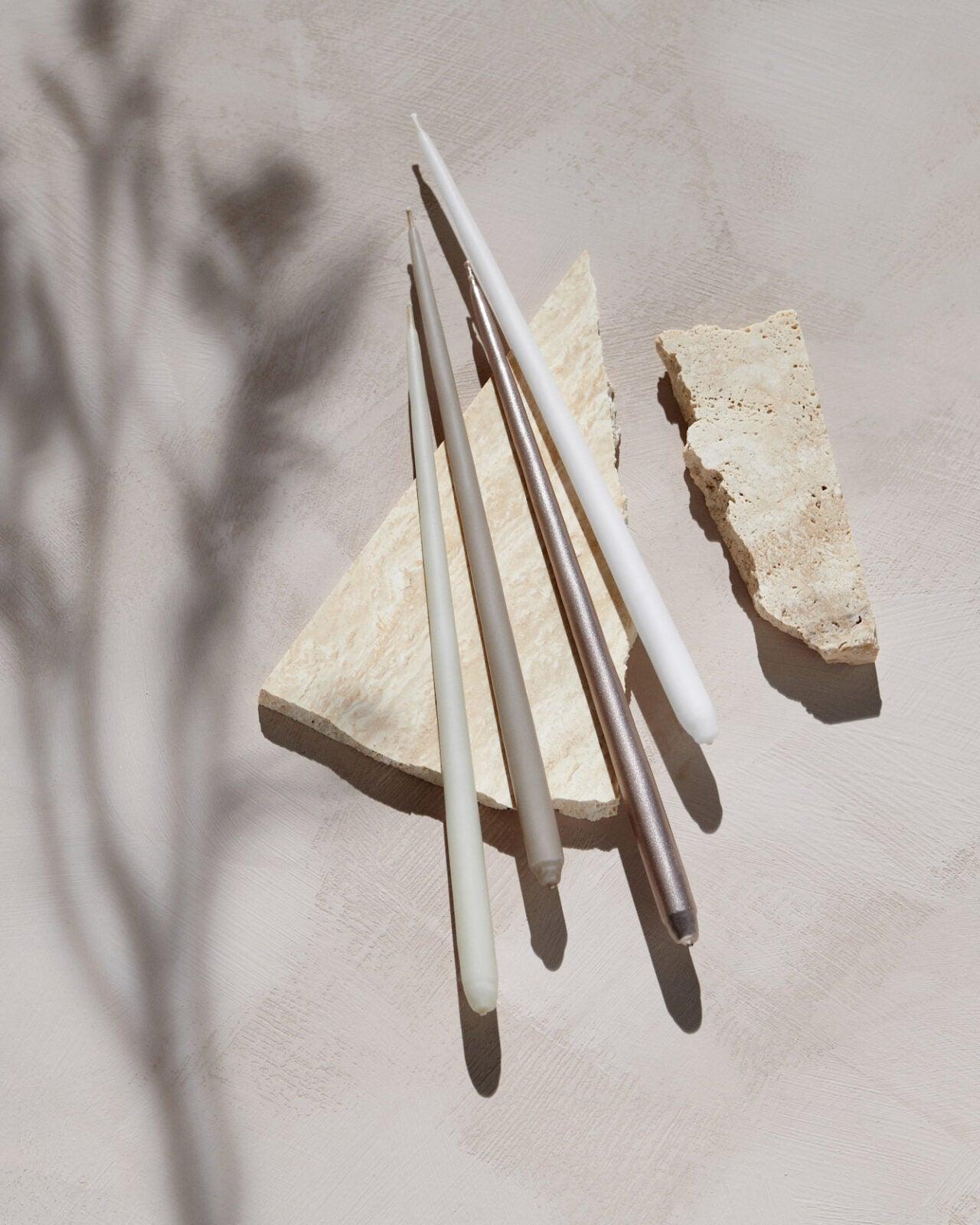 Zestaw 6 świeczek STOFF NAGEL biały Stoff Nagel Eye on Design