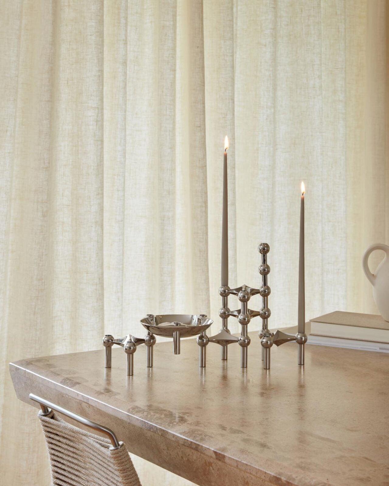 Zestaw 6 świeczek STOFF NAGEL piaskowy Stoff Nagel Eye on Design