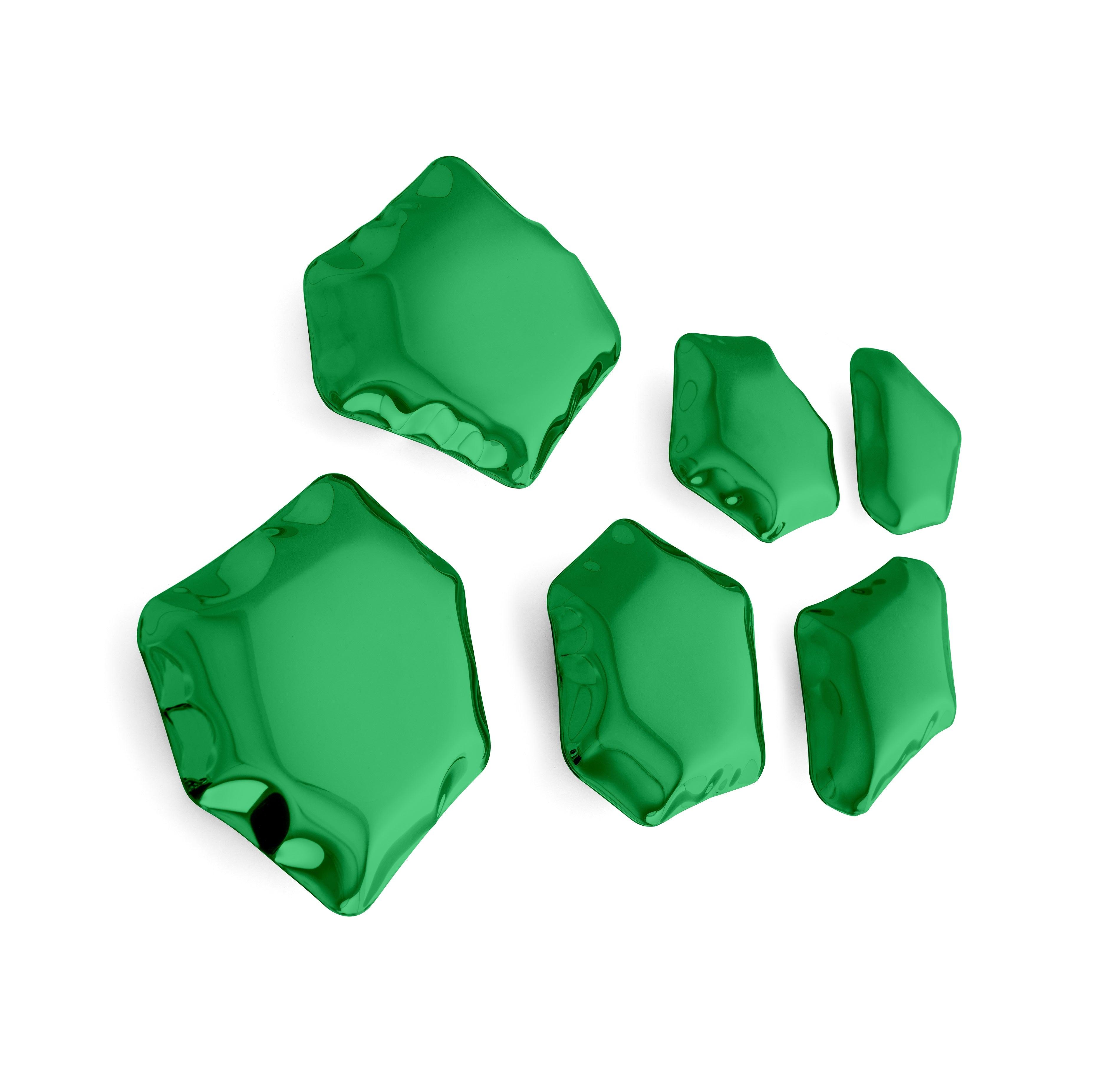 Zestaw dekoracyjnych wieszaków KAMYKI gradient szmaragd Zieta Studio 6 Eye on Design