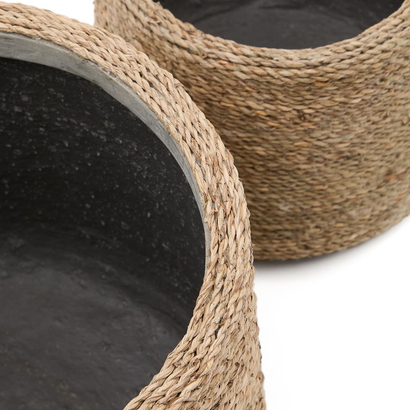 Zestaw doniczek SIGAL trawa esparto La Forma Eye on Design