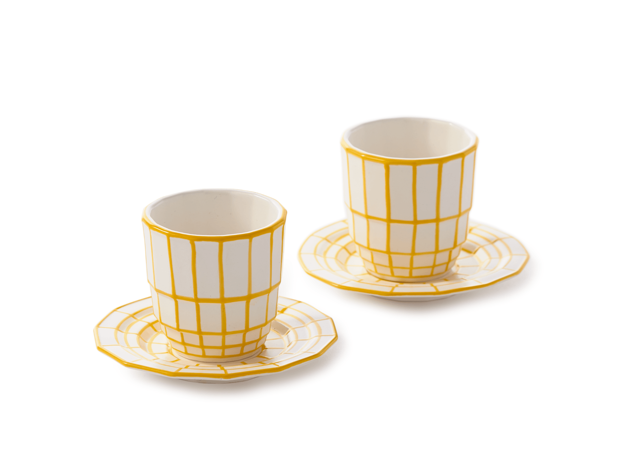 Zestaw filiżanek do espresso DIGI żółty Pols Potten Eye on Design