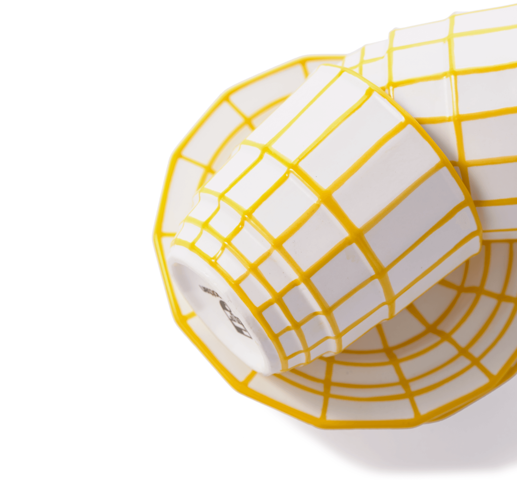 Zestaw filiżanek do espresso DIGI żółty Pols Potten Eye on Design