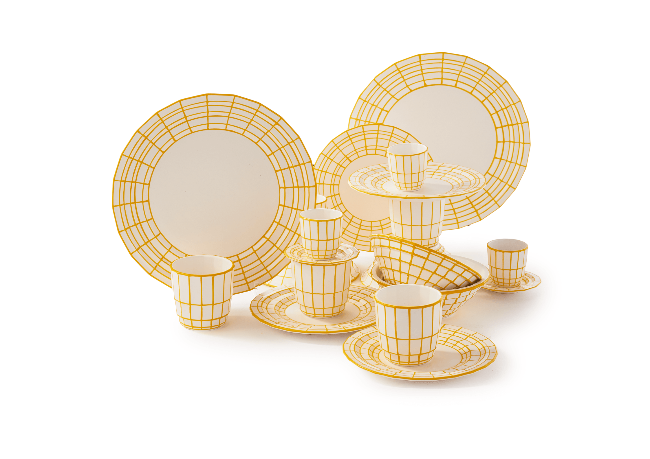 Zestaw filiżanek do espresso DIGI żółty Pols Potten Eye on Design