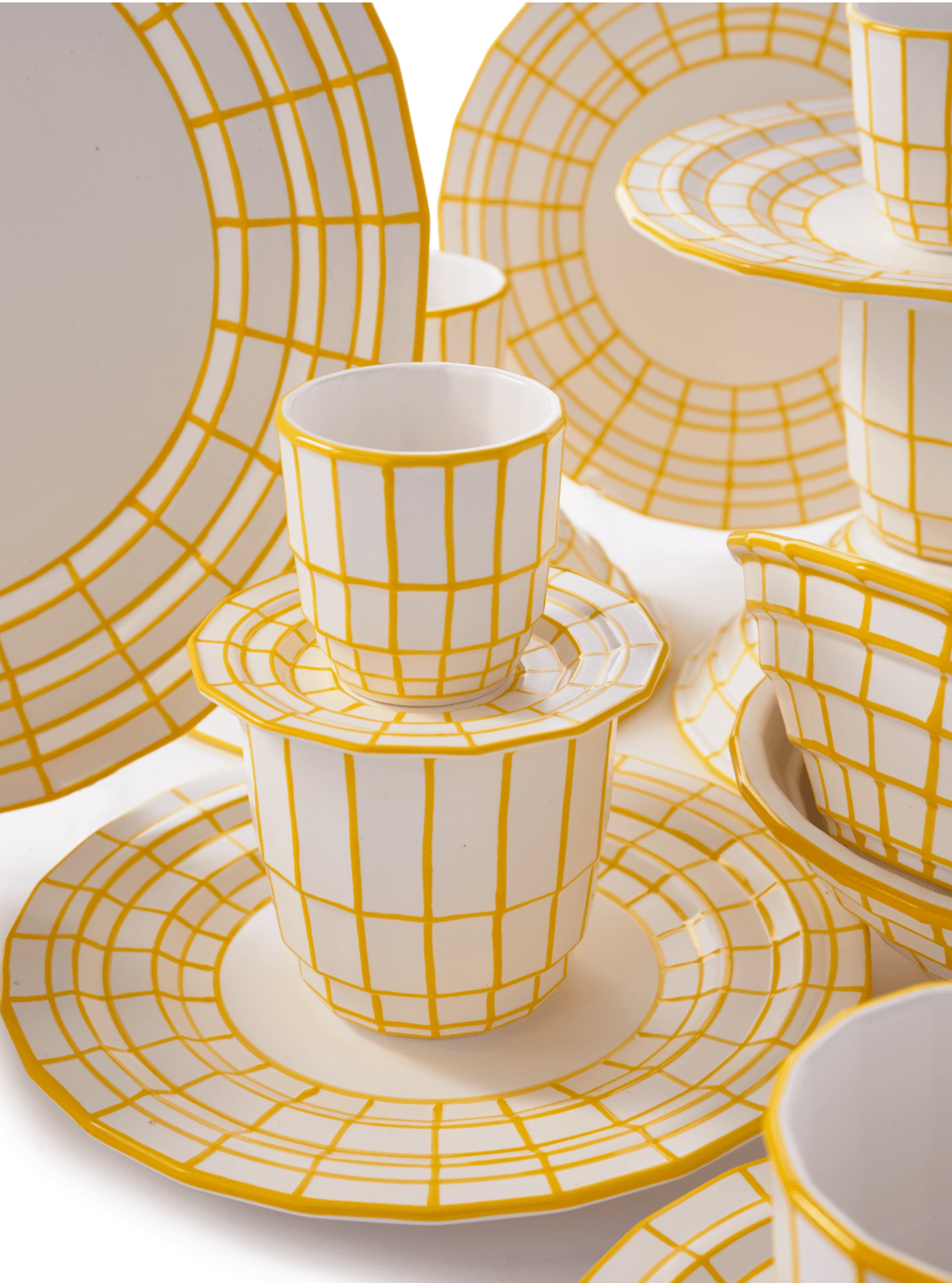 Zestaw filiżanek do espresso DIGI żółty Pols Potten Eye on Design