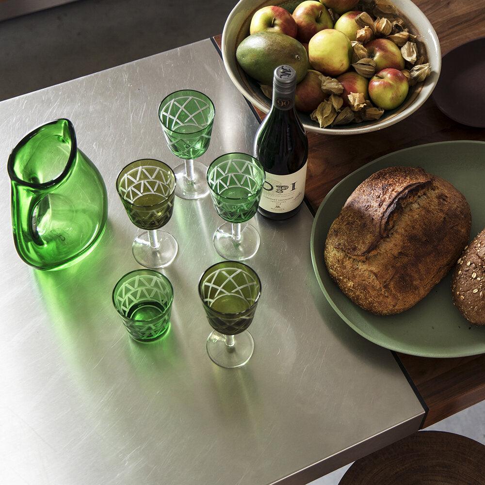 Zestaw kieliszków do wina TIE UP zielony Pols Potten Eye on Design