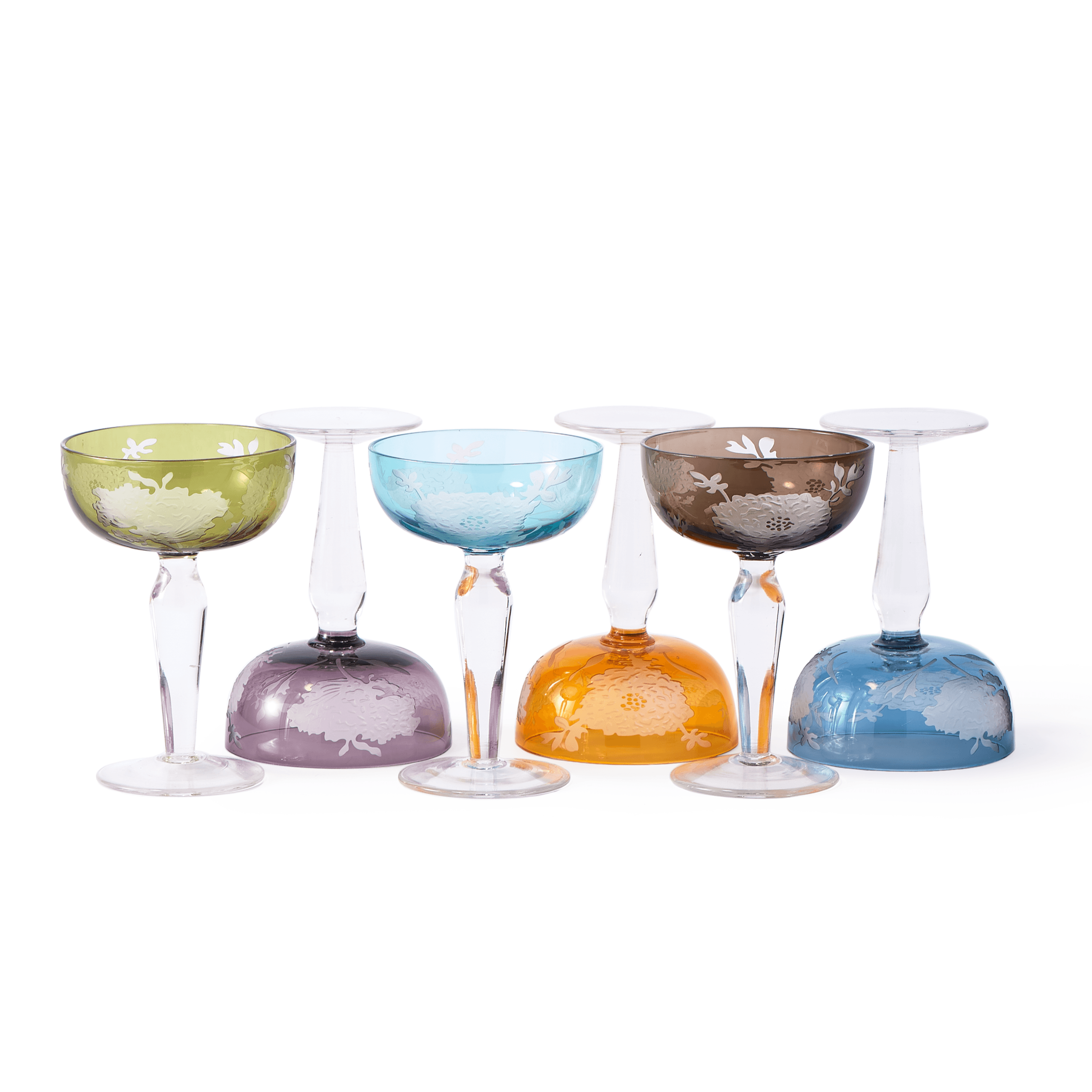 Zestaw kieliszków PEONY COUPE kolorowy Pols Potten Eye on Design