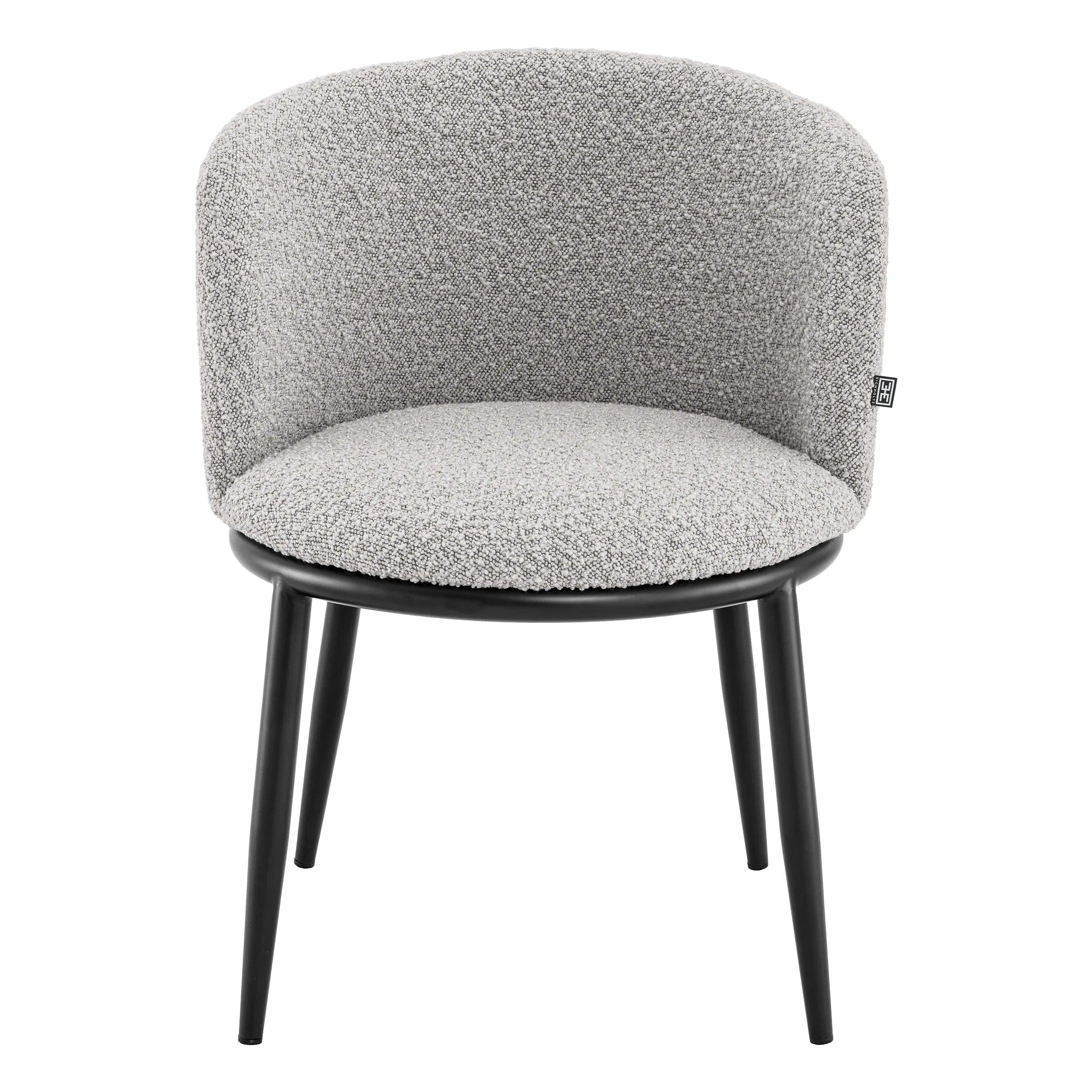Zestaw krzeseł w tkaninie boucle FILMORE szary Eichholtz Eye on Design
