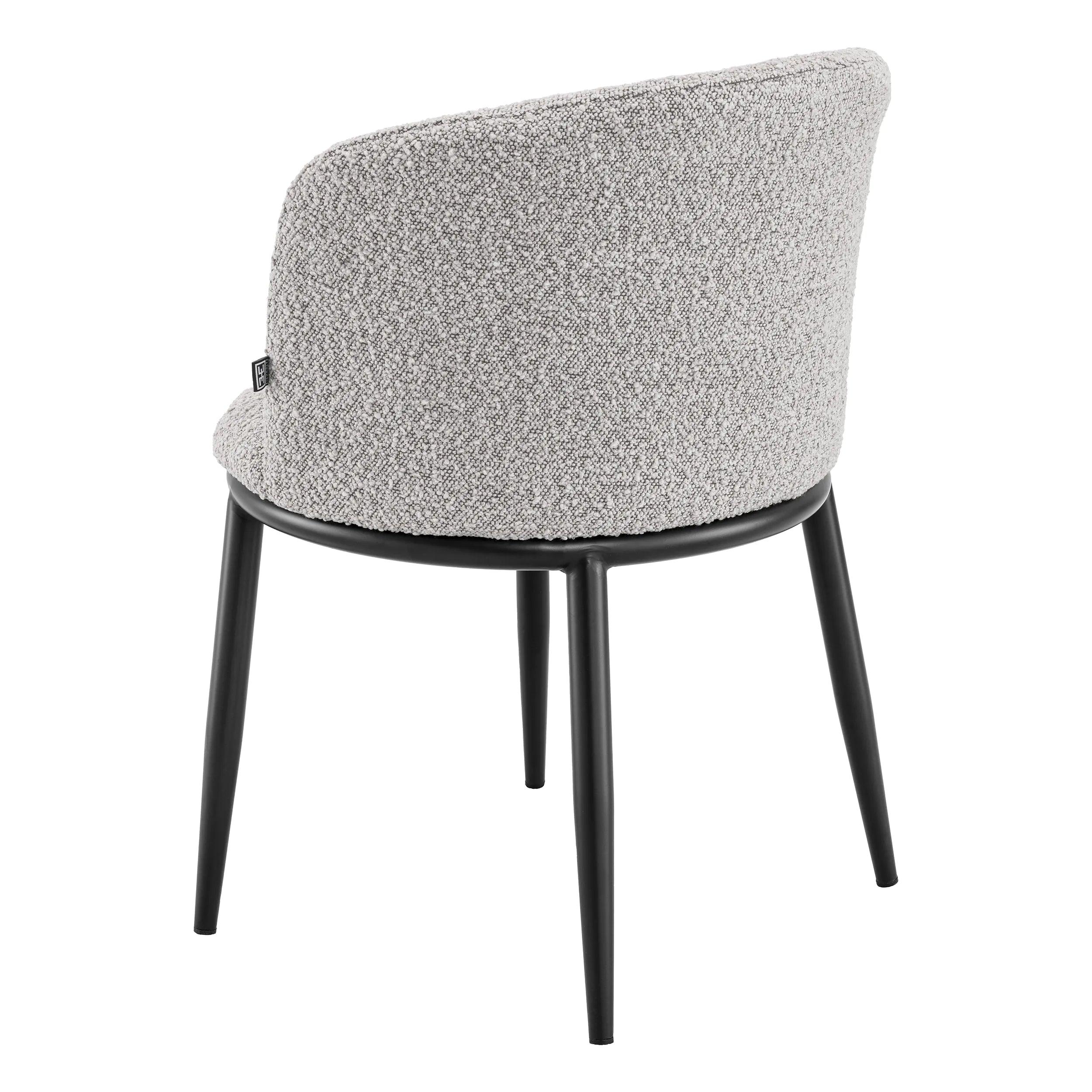 Zestaw krzeseł w tkaninie boucle FILMORE szary Eichholtz Eye on Design
