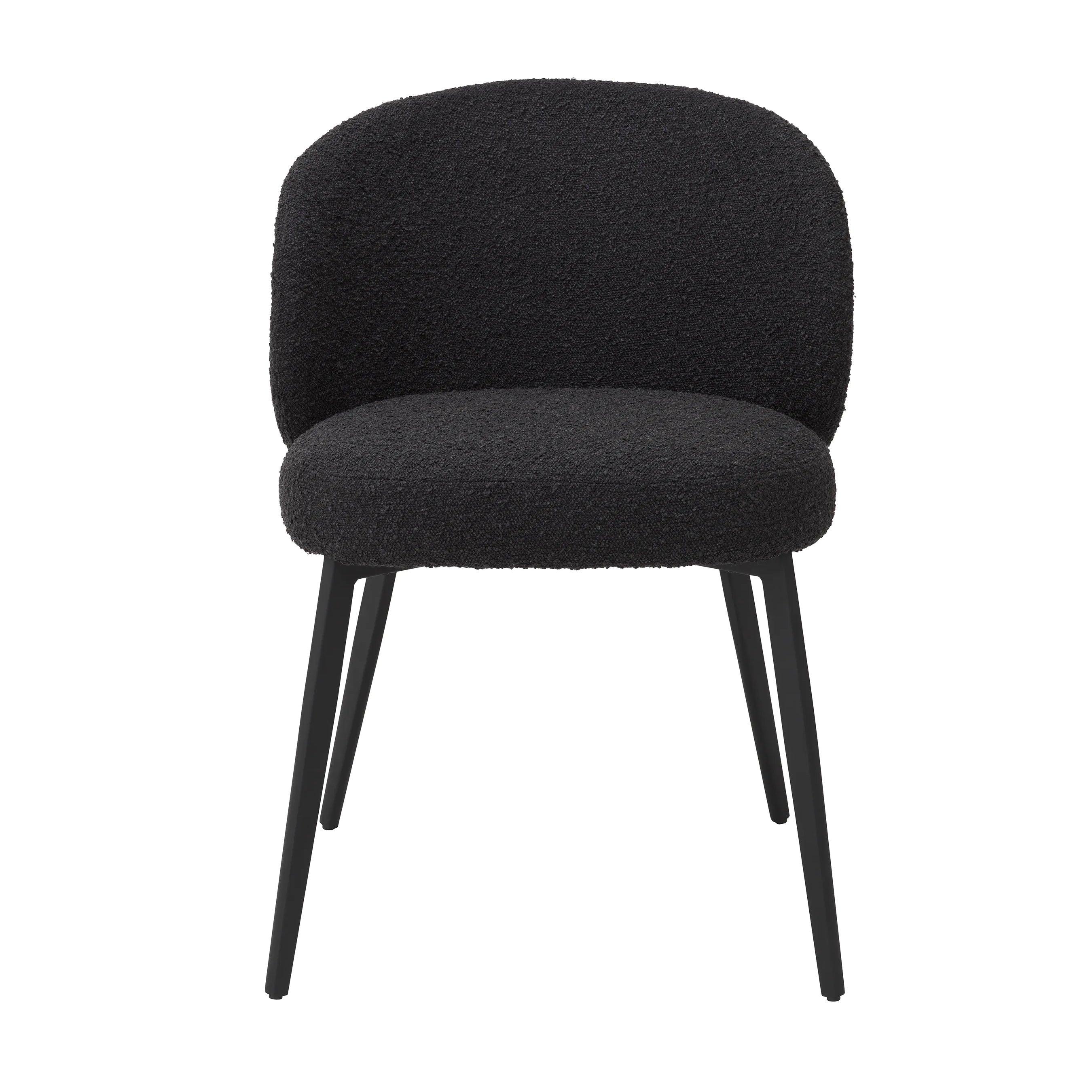Zestaw krzeseł w tkaninie boucle LLOYD czarny Eichholtz Eye on Design