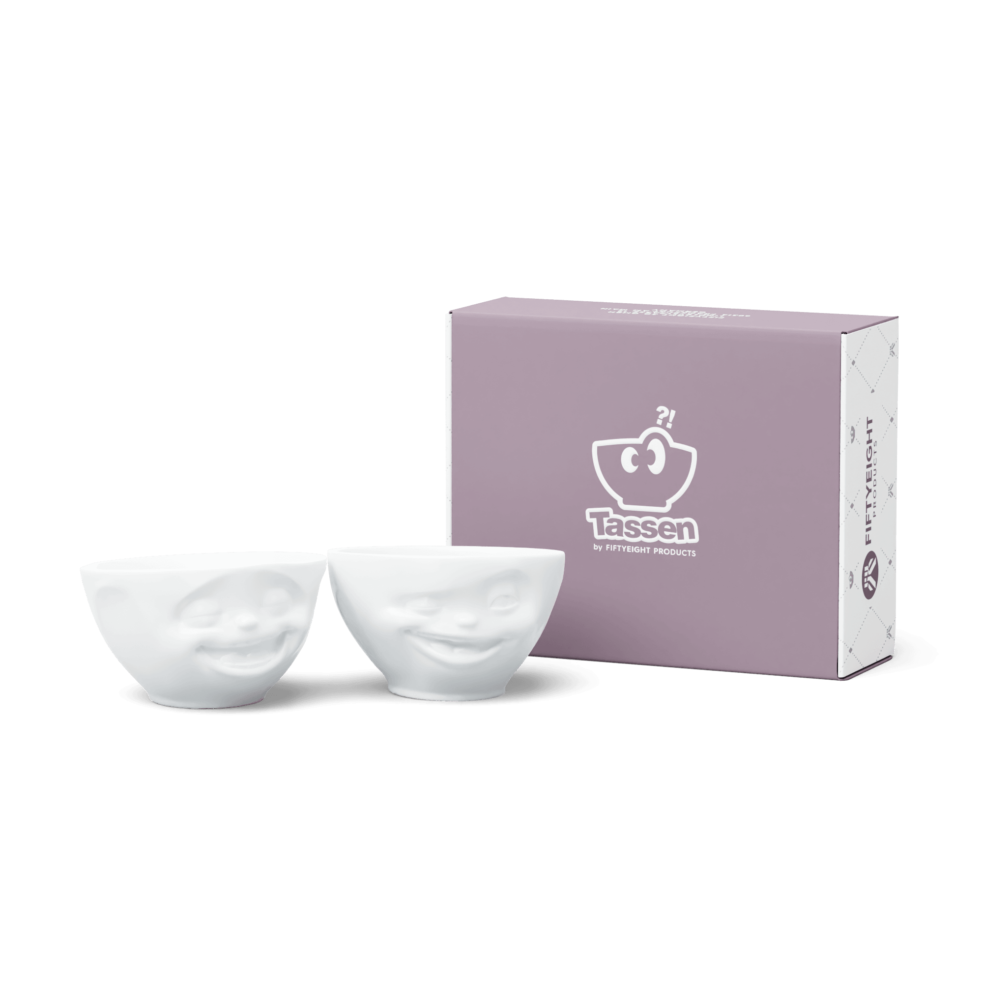 Zestaw miseczek LAUGHING & WINKING biały 58products Eye on Design
