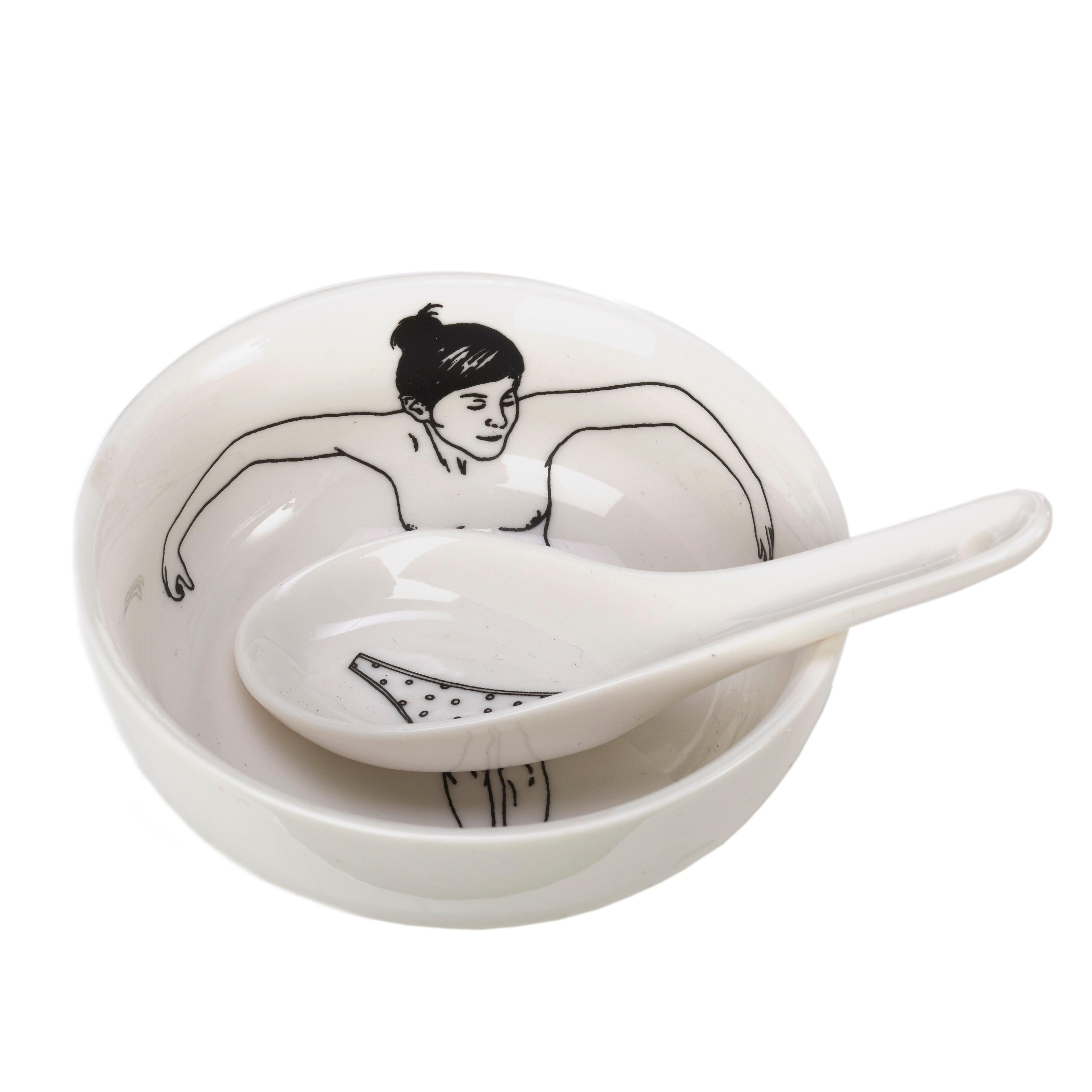 Zestaw misek UNDRESSED biała porcelana Pols Potten Eye on Design