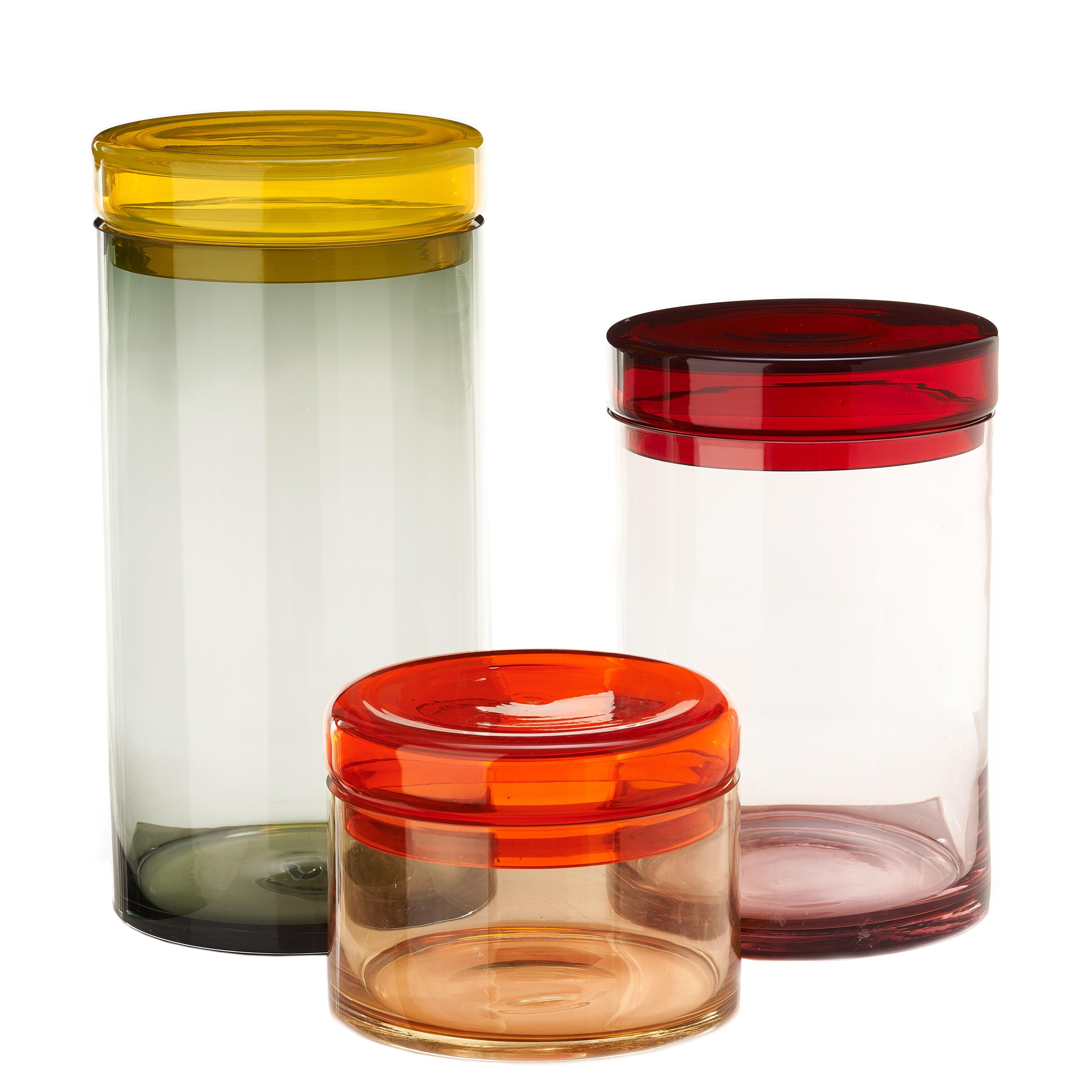 Zestaw słoików CAPS AND JARS BIG kolorowy Pols Potten Eye on Design