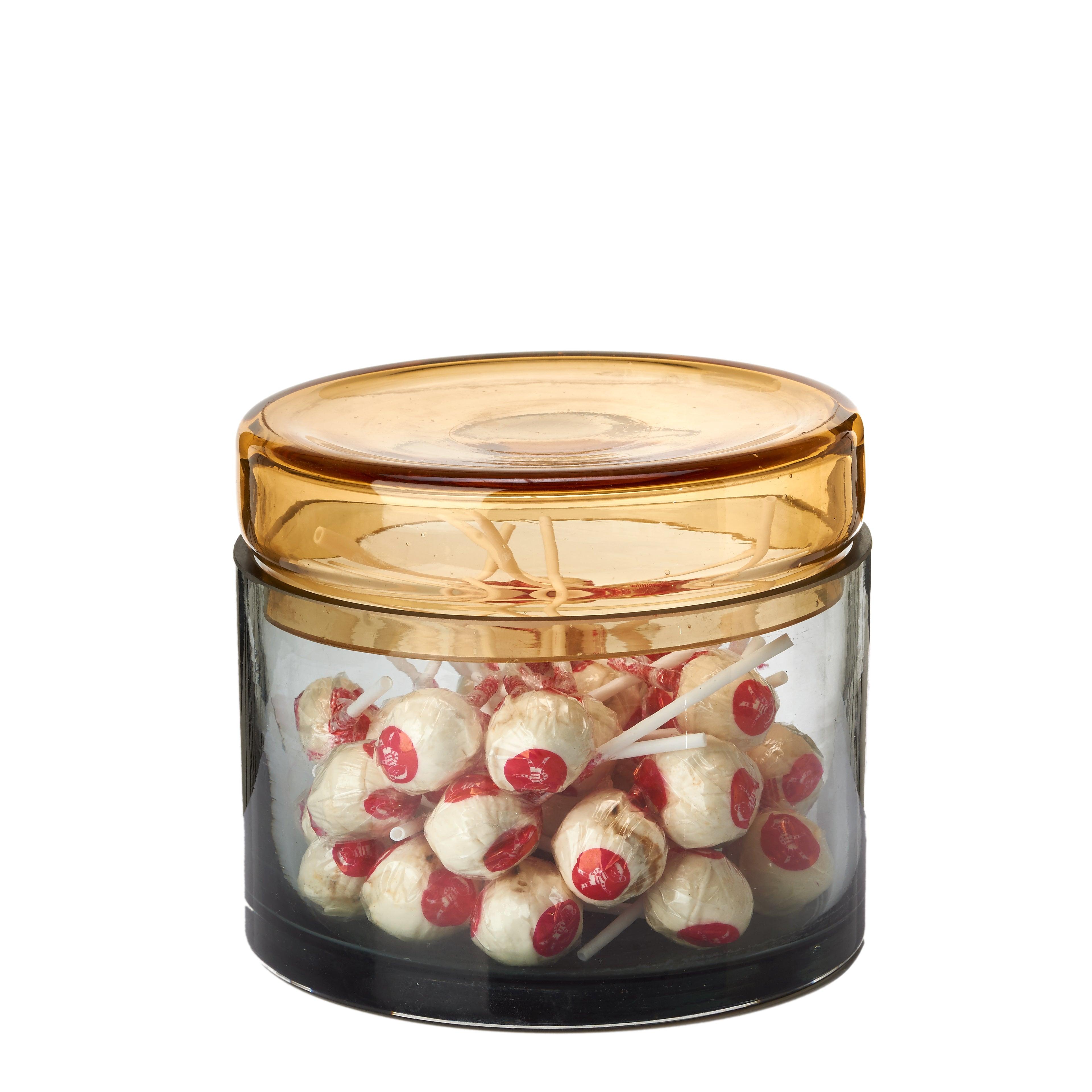 Zestaw słoików CAPS AND JARS brązowy z zielonym Pols Potten Eye on Design