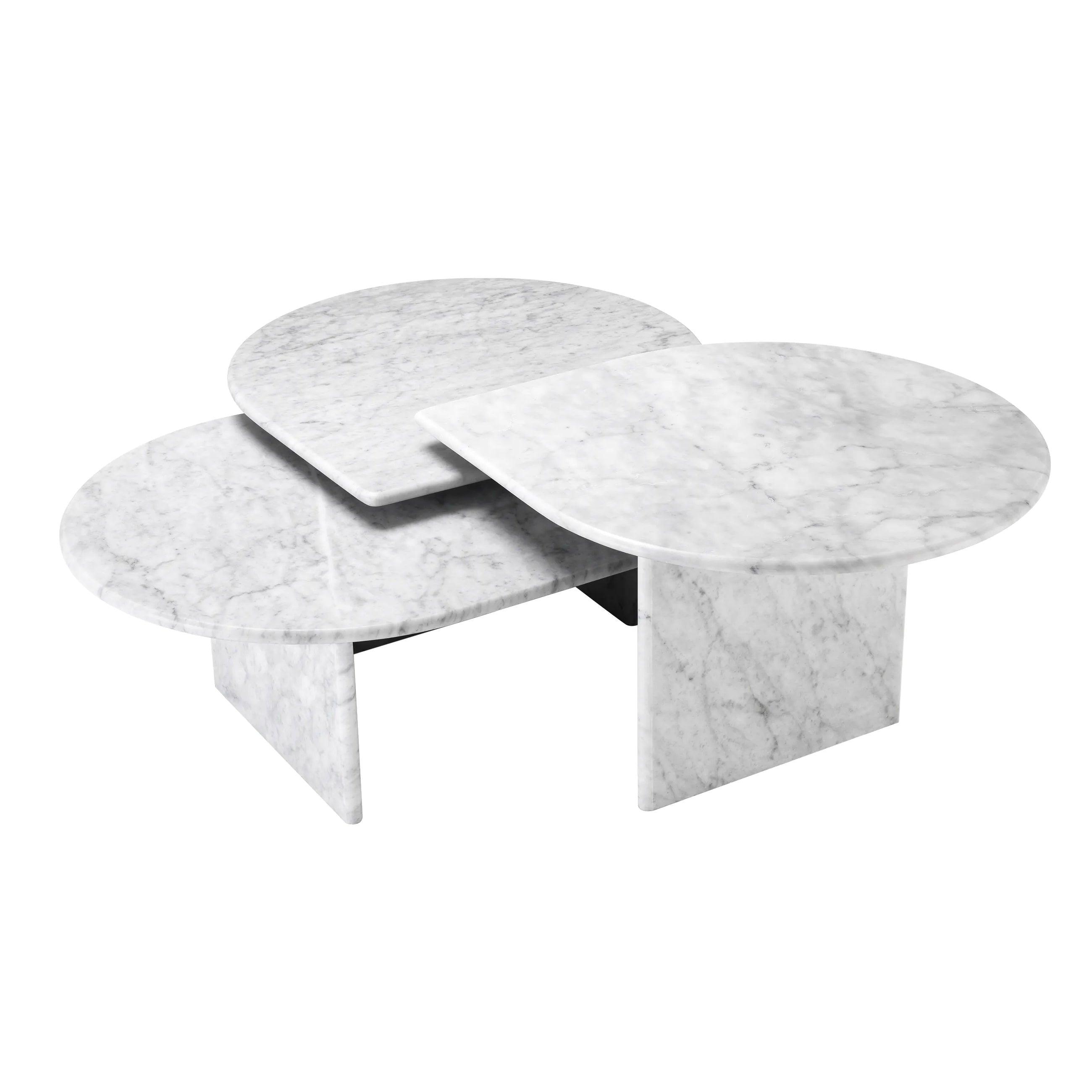Zestaw stolików kawowych NAPLES biały Eichholtz Eye on Design