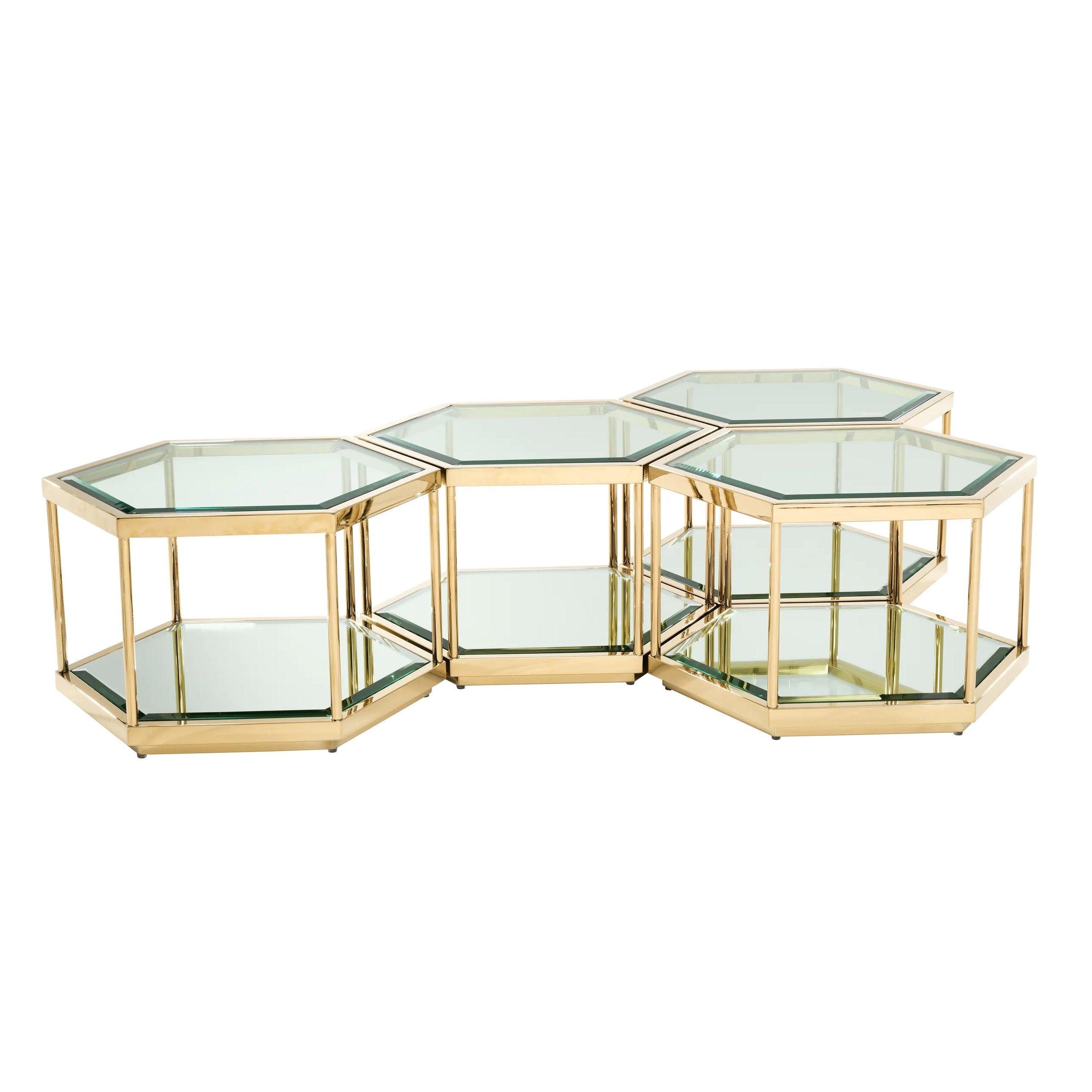 Zestaw stolików kawowych SAX złoty Eichholtz Eye on Design