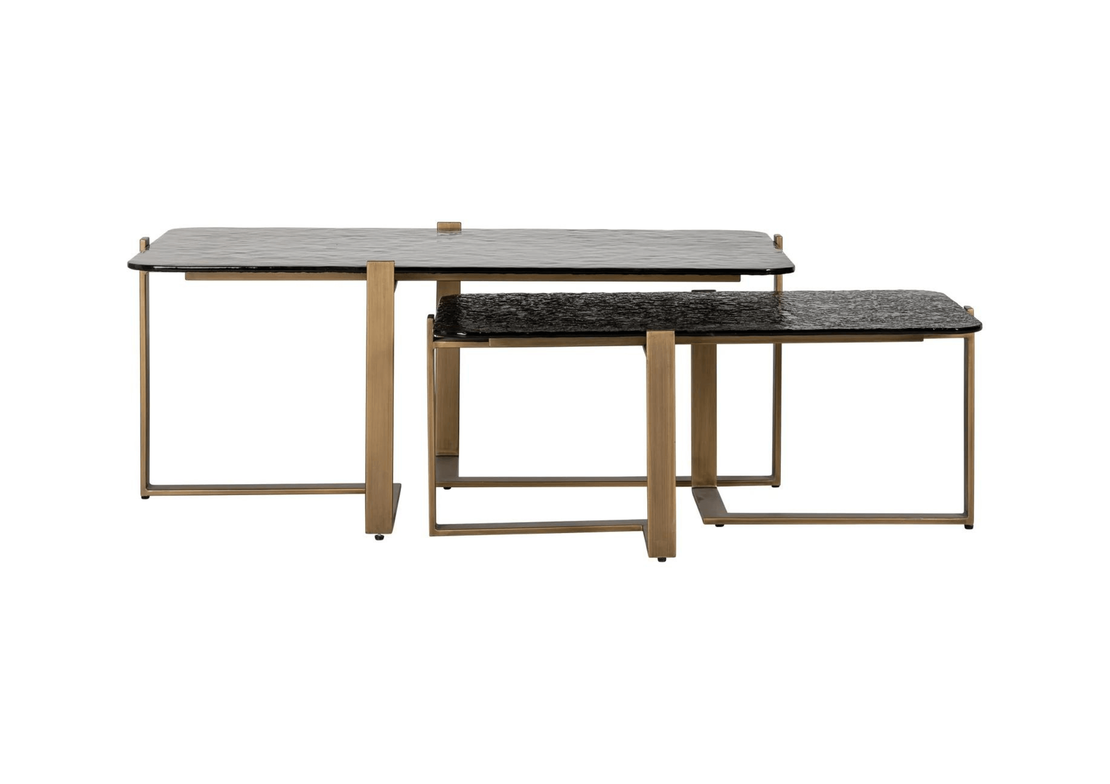 Zestaw stolików kawowych STERLING mosiężny Richmond Interiors Eye on Design