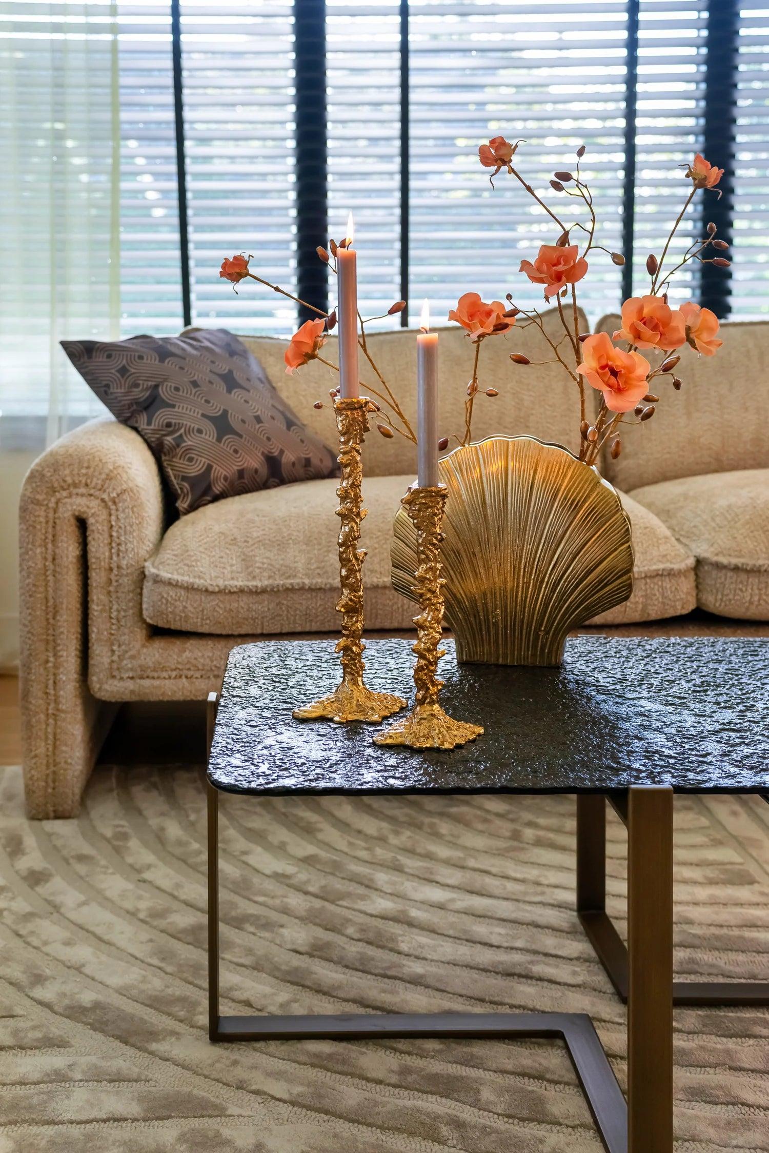 Zestaw stolików kawowych STERLING mosiężny Richmond Interiors Eye on Design