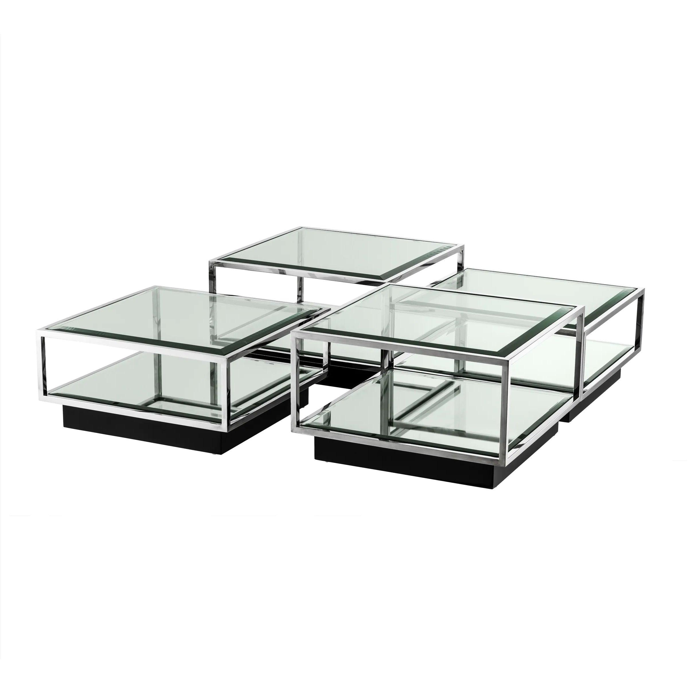 Zestaw stolików kawowych TORTONA srebrny Eichholtz Eye on Design