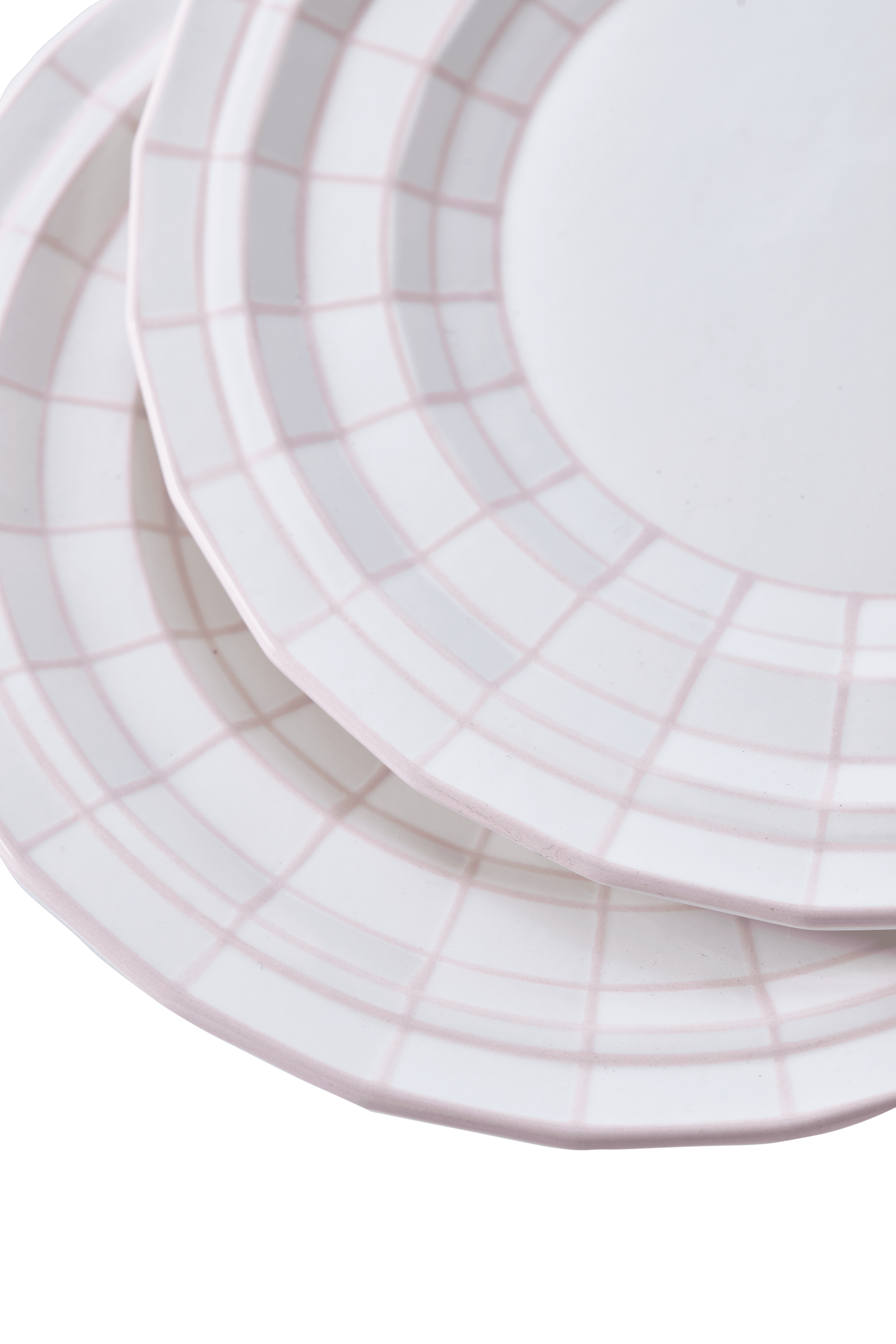 Zestaw talerzy DIGI jasnoróżowy Pols Potten Eye on Design