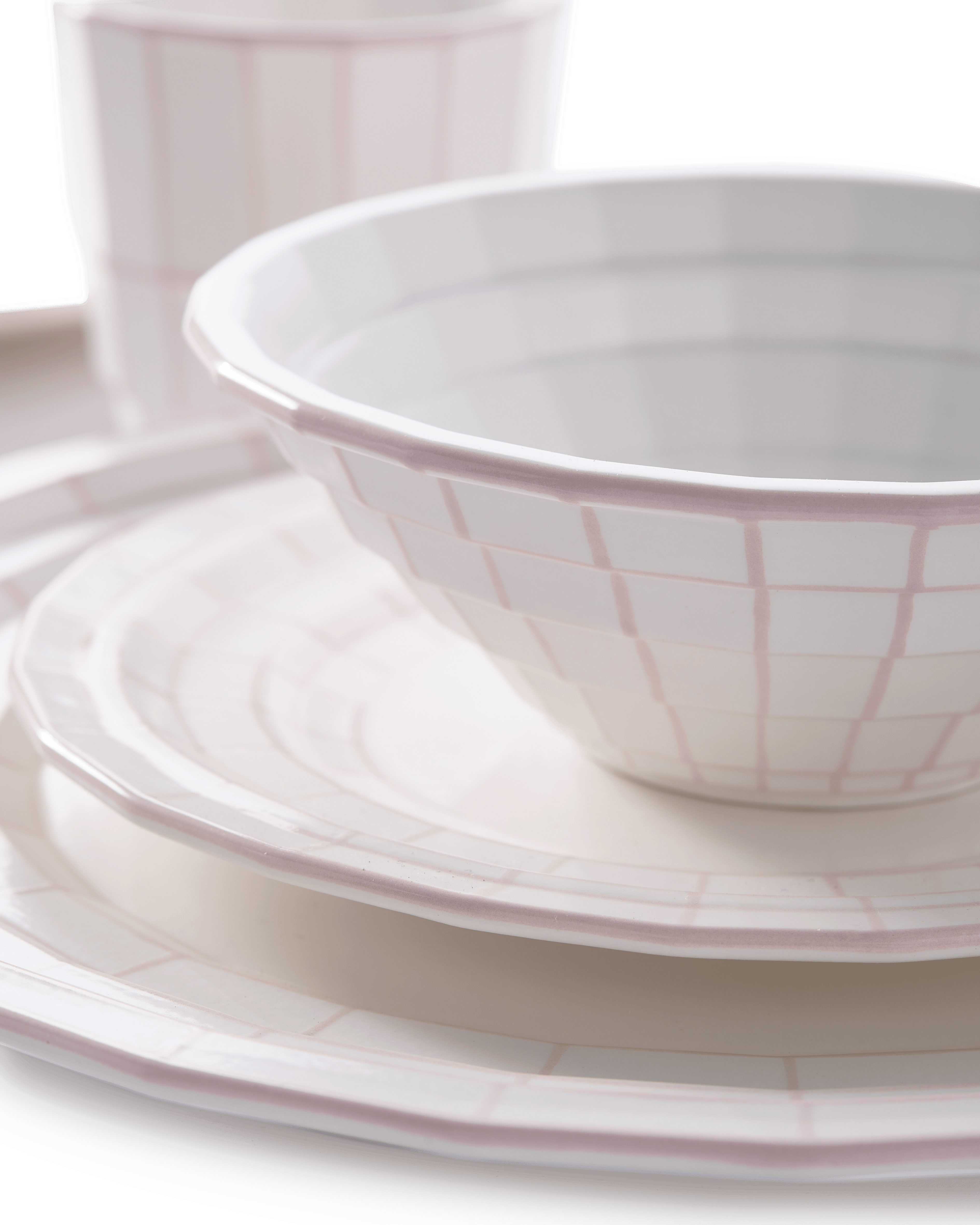 Zestaw talerzy DIGI jasnoróżowy Pols Potten Eye on Design