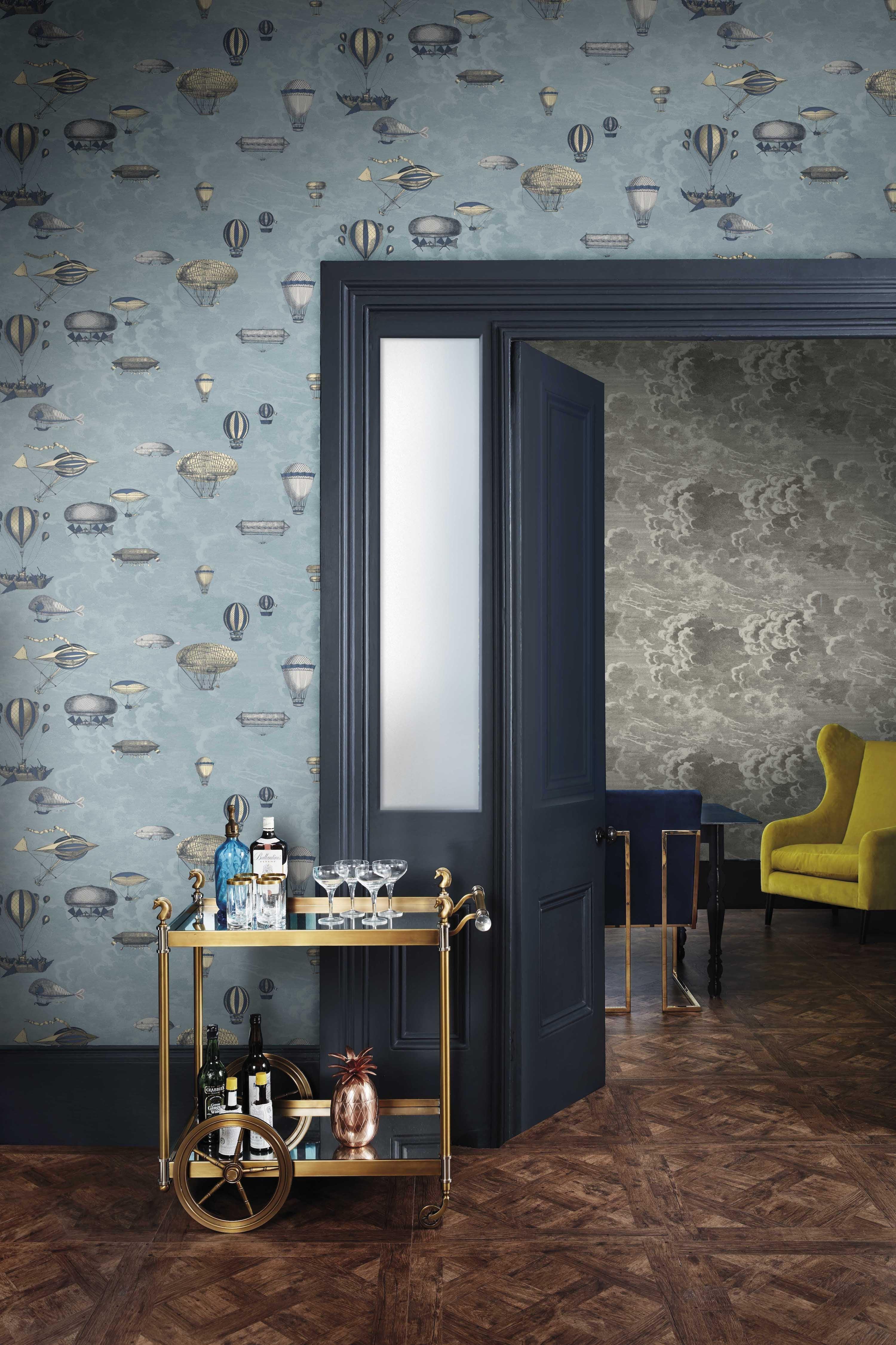 Zestaw tapet FORNASETTI - Macchine Volanti niebieski Cole & Son Eye on Design