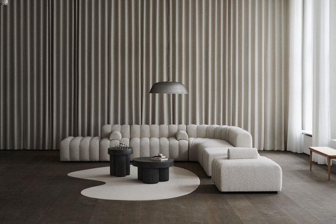 Zestaw wypoczynkowy modułowy STUDIO boucle kremowy NORR11 Eye on Design