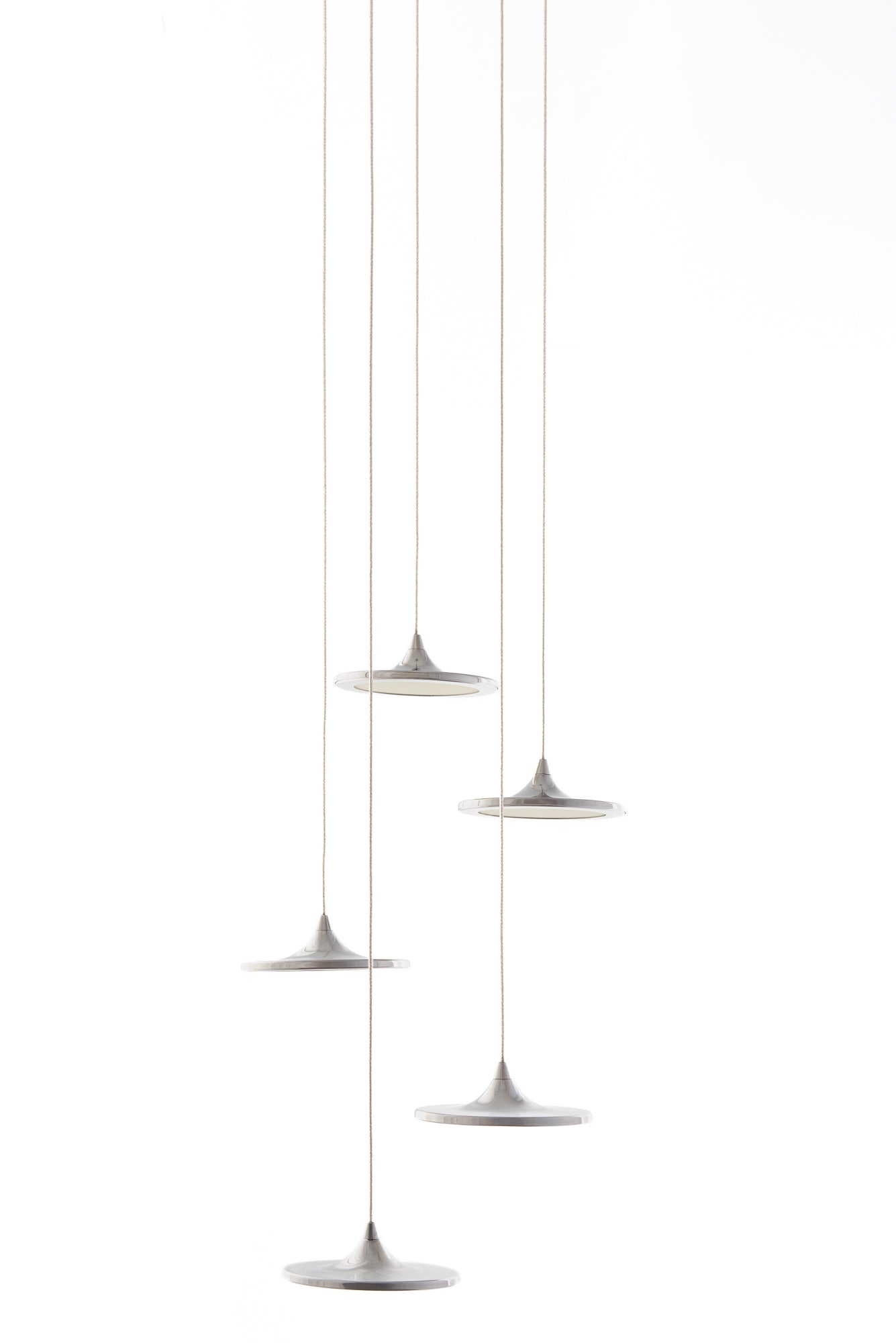 LUNA inox pendant lamp set