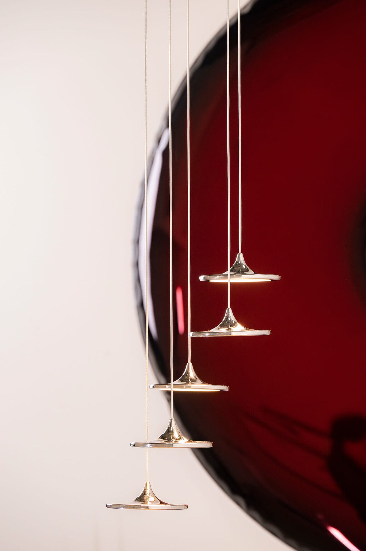 LUNA inox pendant lamp set