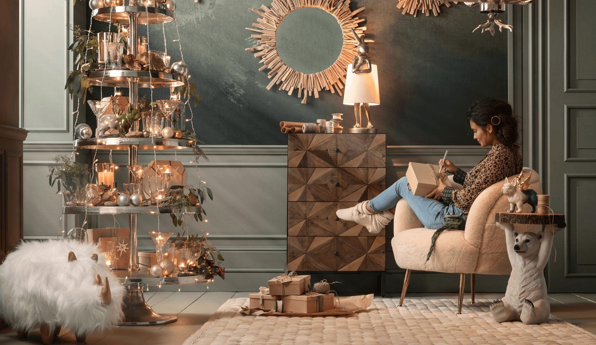 Lampa stołowa złota w kształcie królika – Kare Design