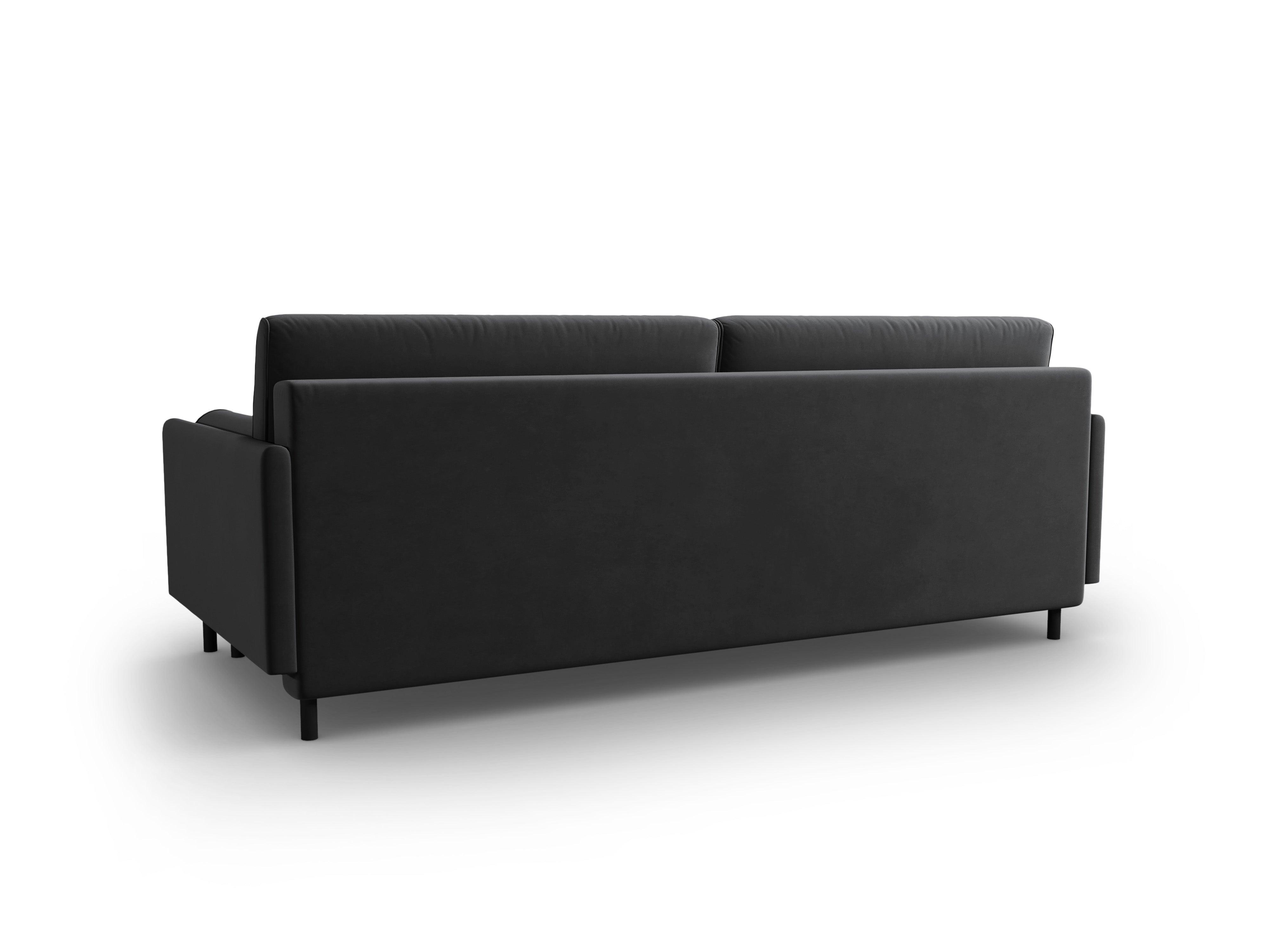 Sofa aksamitna z funkcją spania SCOTT ciemnoszary Micadoni Eye on Design