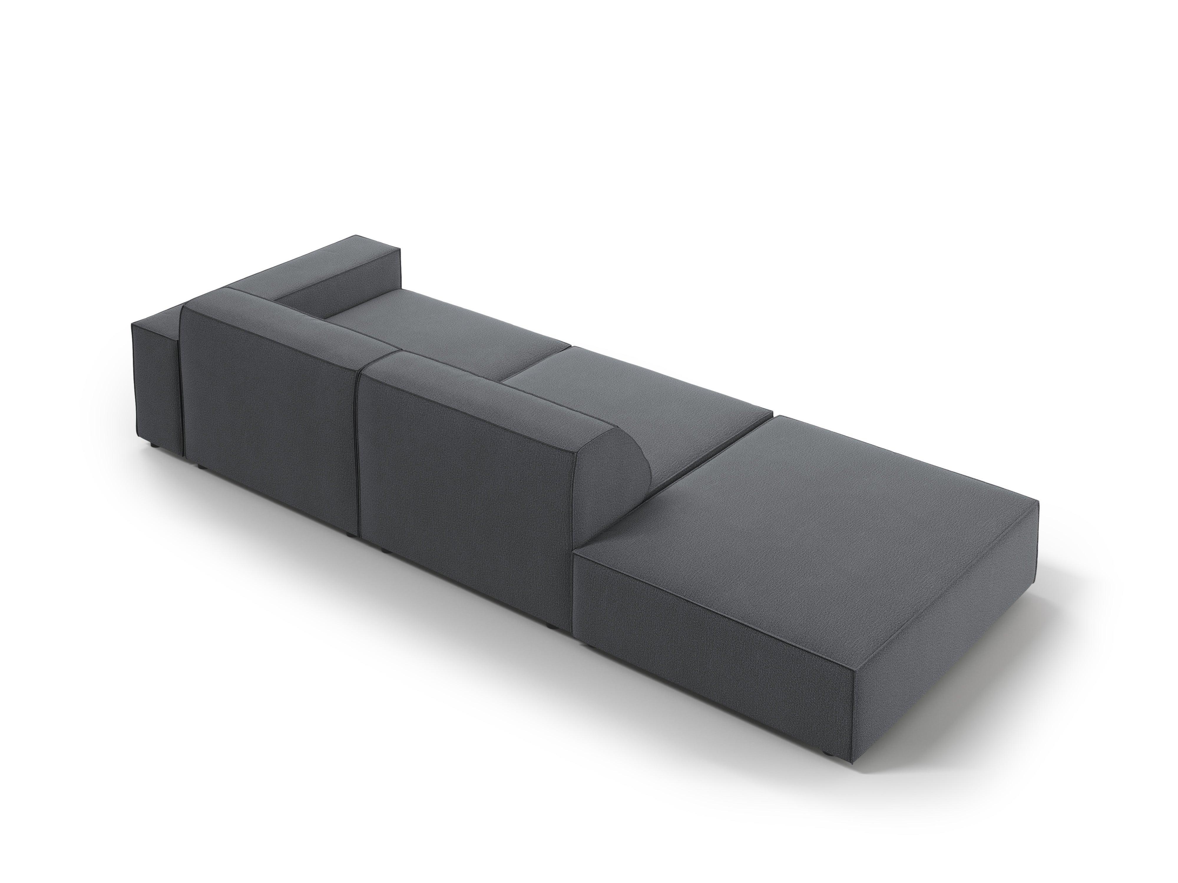 Sofa lewostronna 3-osobowa JODIE ciemnoszary Micadoni Eye on Design