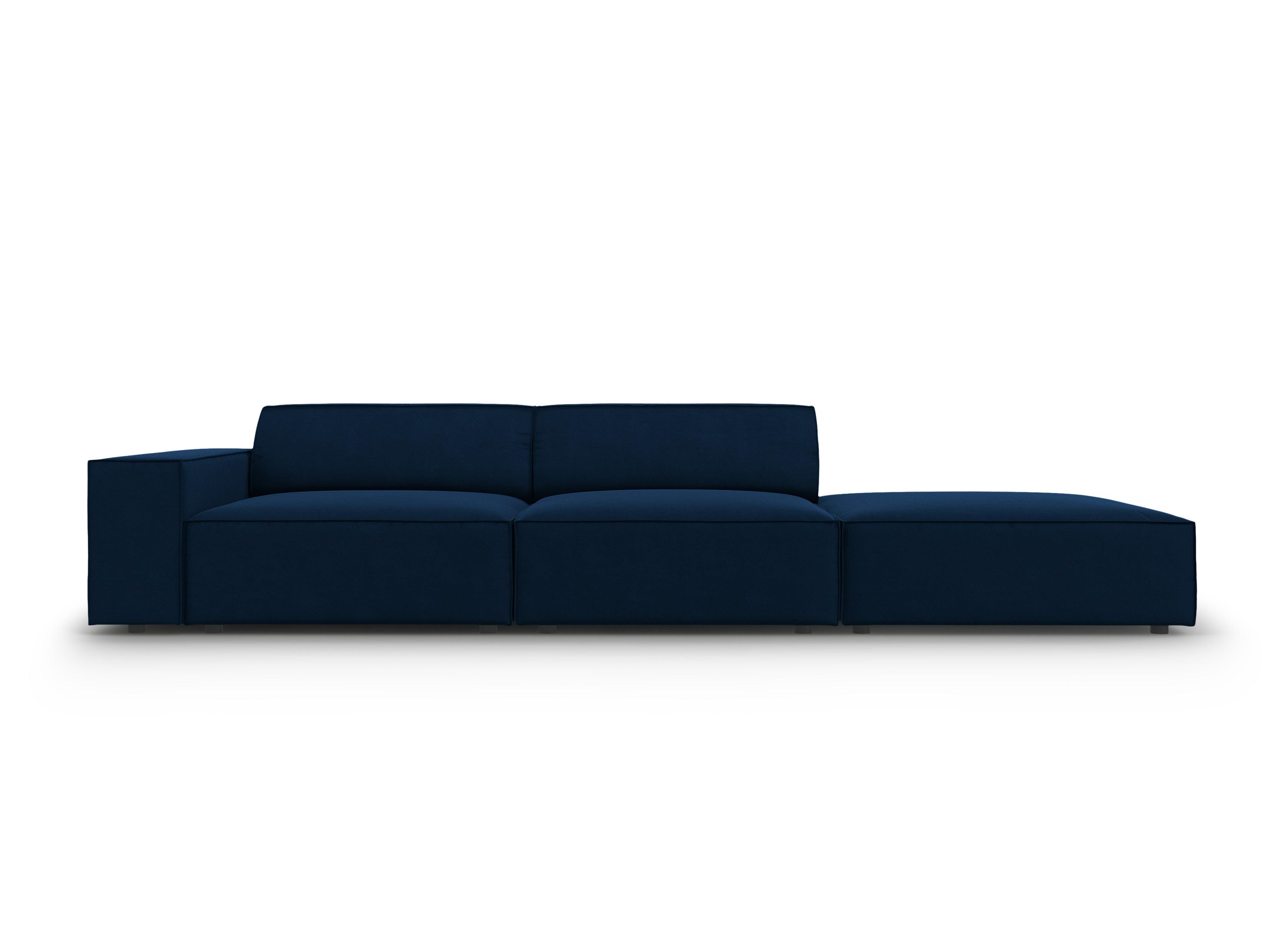 Sofa aksamitna prawostronna 3-osobowa JODIE granat królewski Micadoni Eye on Design