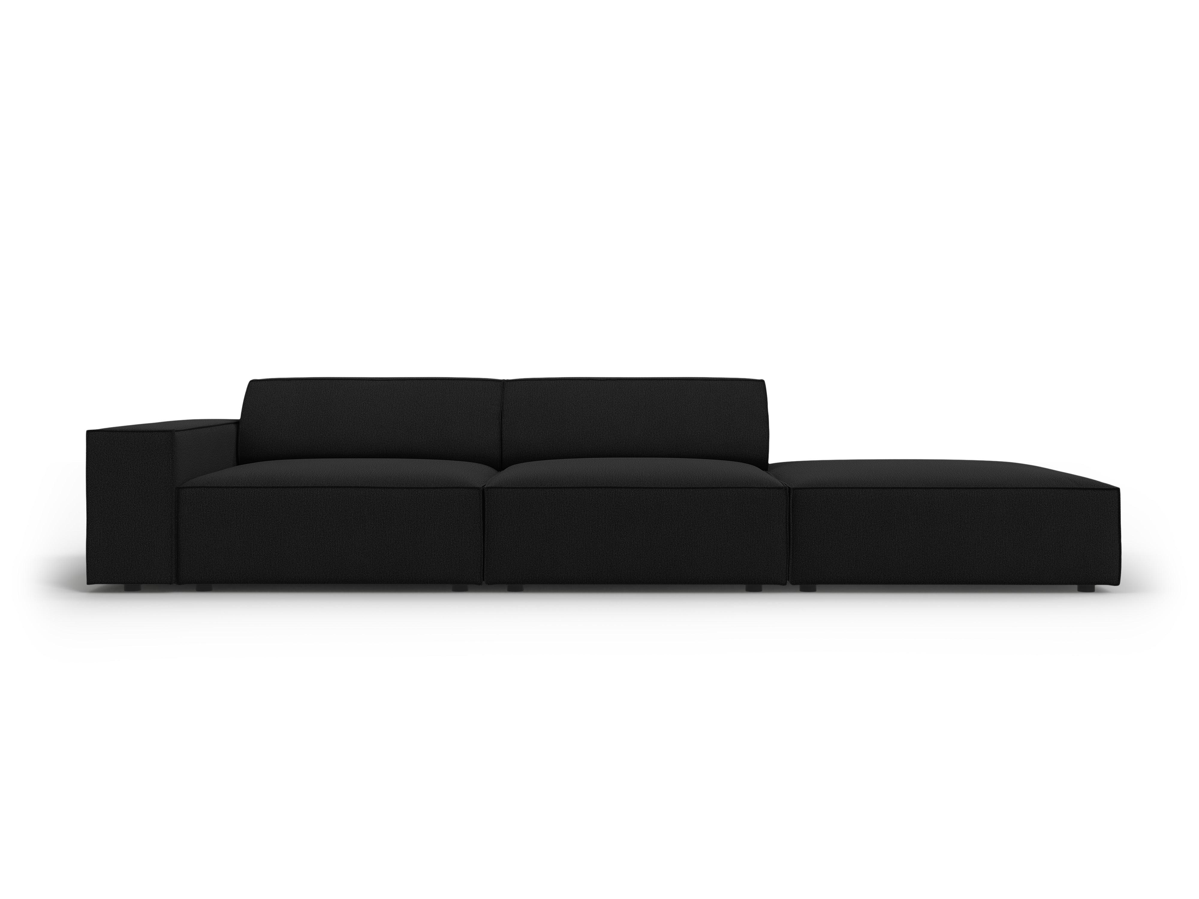 Sofa prawostronna 3-osobowa JODIE czarny Micadoni Eye on Design
