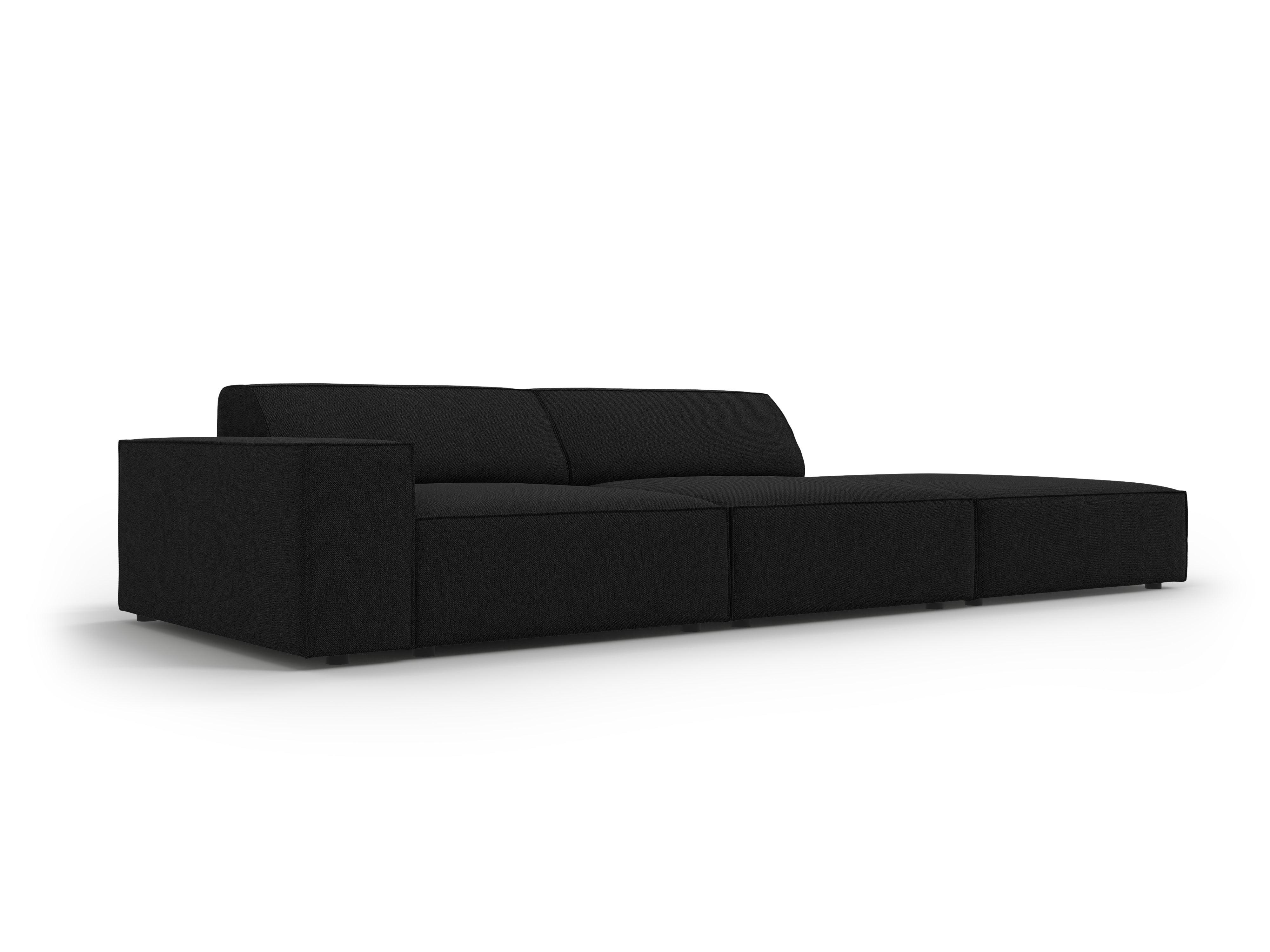 Sofa prawostronna 3-osobowa JODIE czarny Micadoni Eye on Design