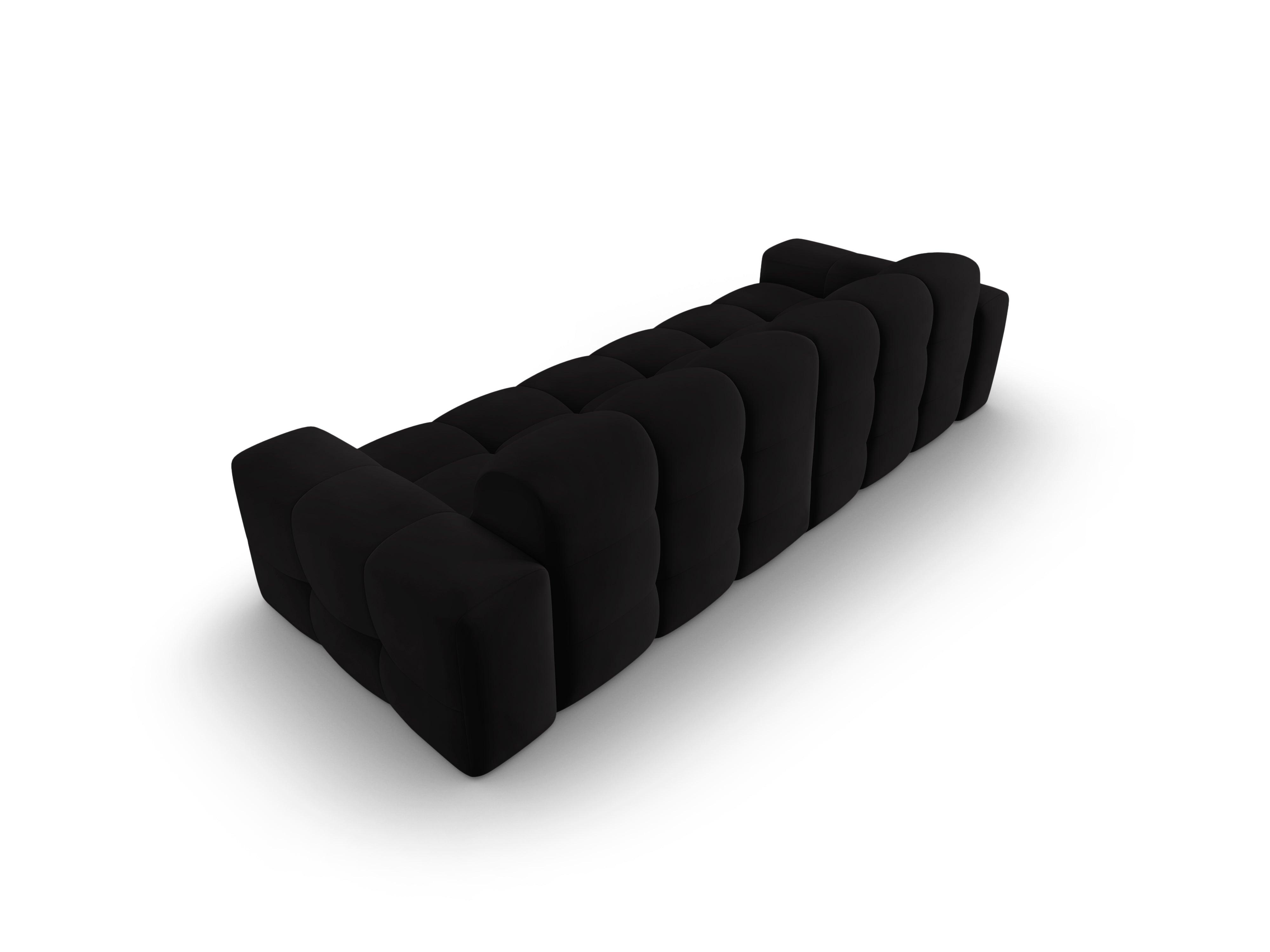 Sofa aksamitna 4-osobowa KENDAL czarny Micadoni Eye on Design