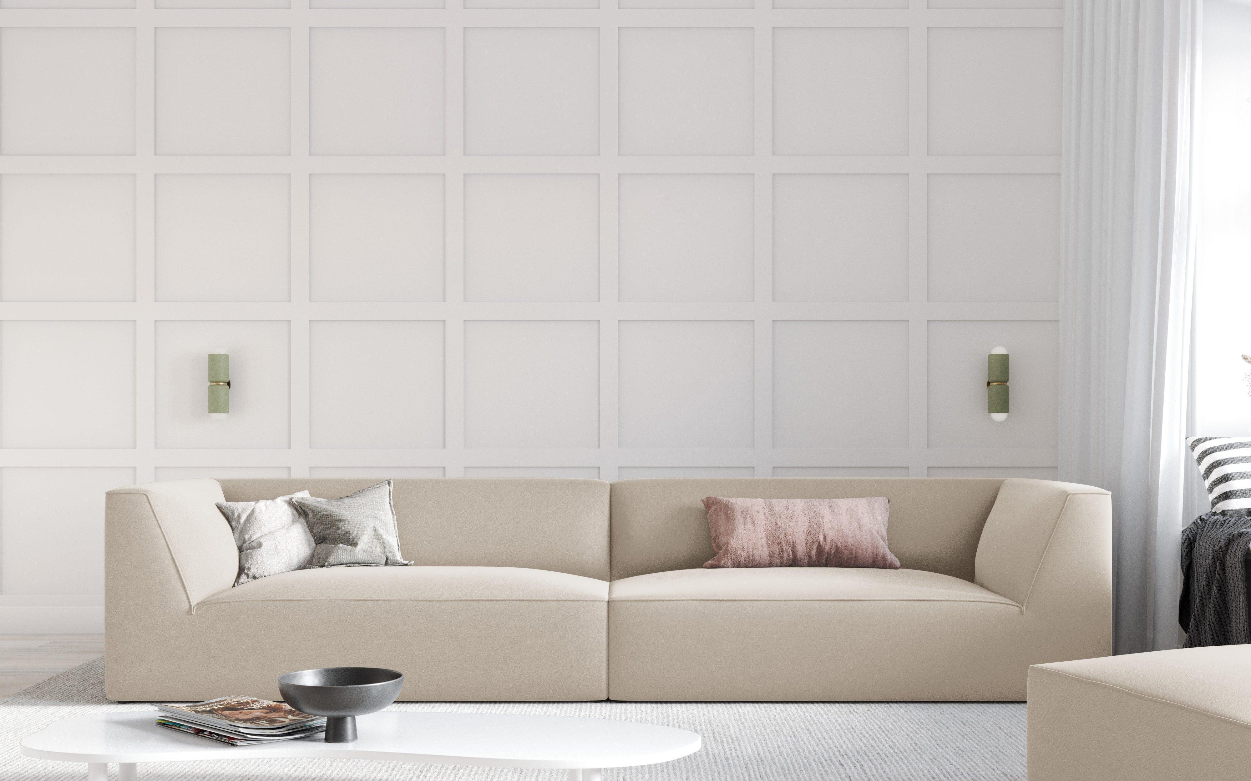 Sofa aksamitna RUBY beżowy Micadoni Eye on Design