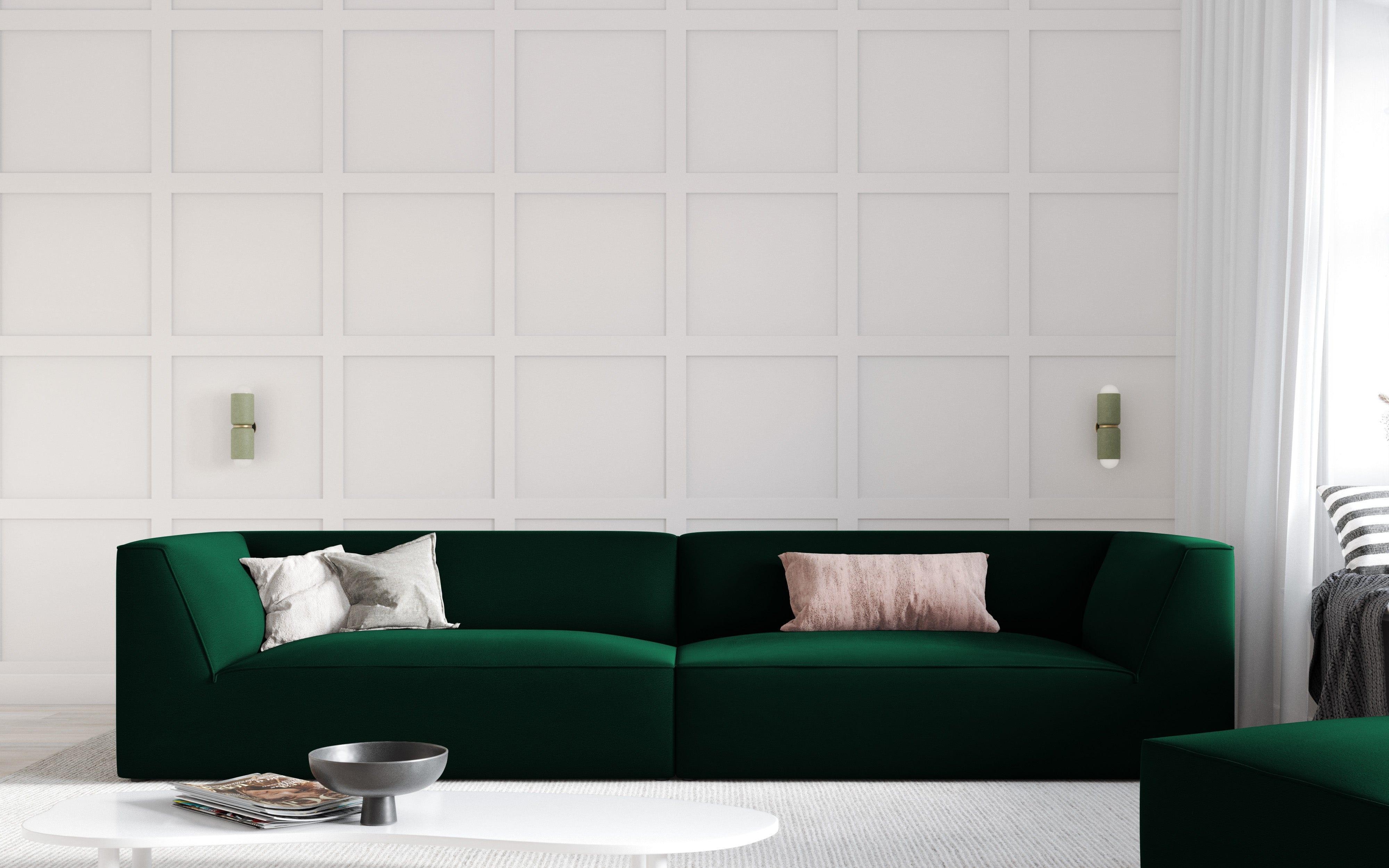 Sofa aksamitna RUBY butelkowa zieleń Micadoni Eye on Design