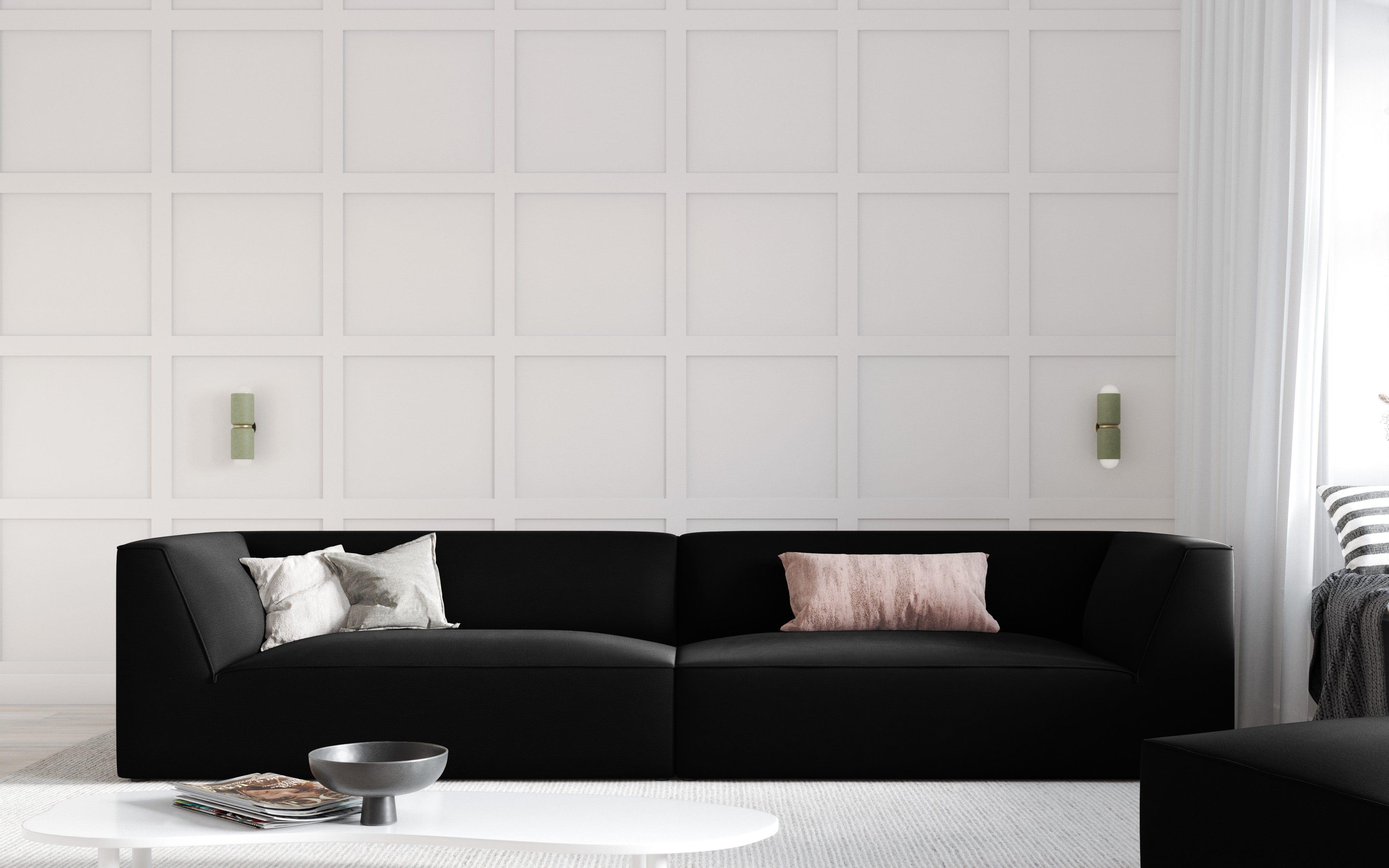 Sofa aksamitna RUBY czarny Micadoni Eye on Design