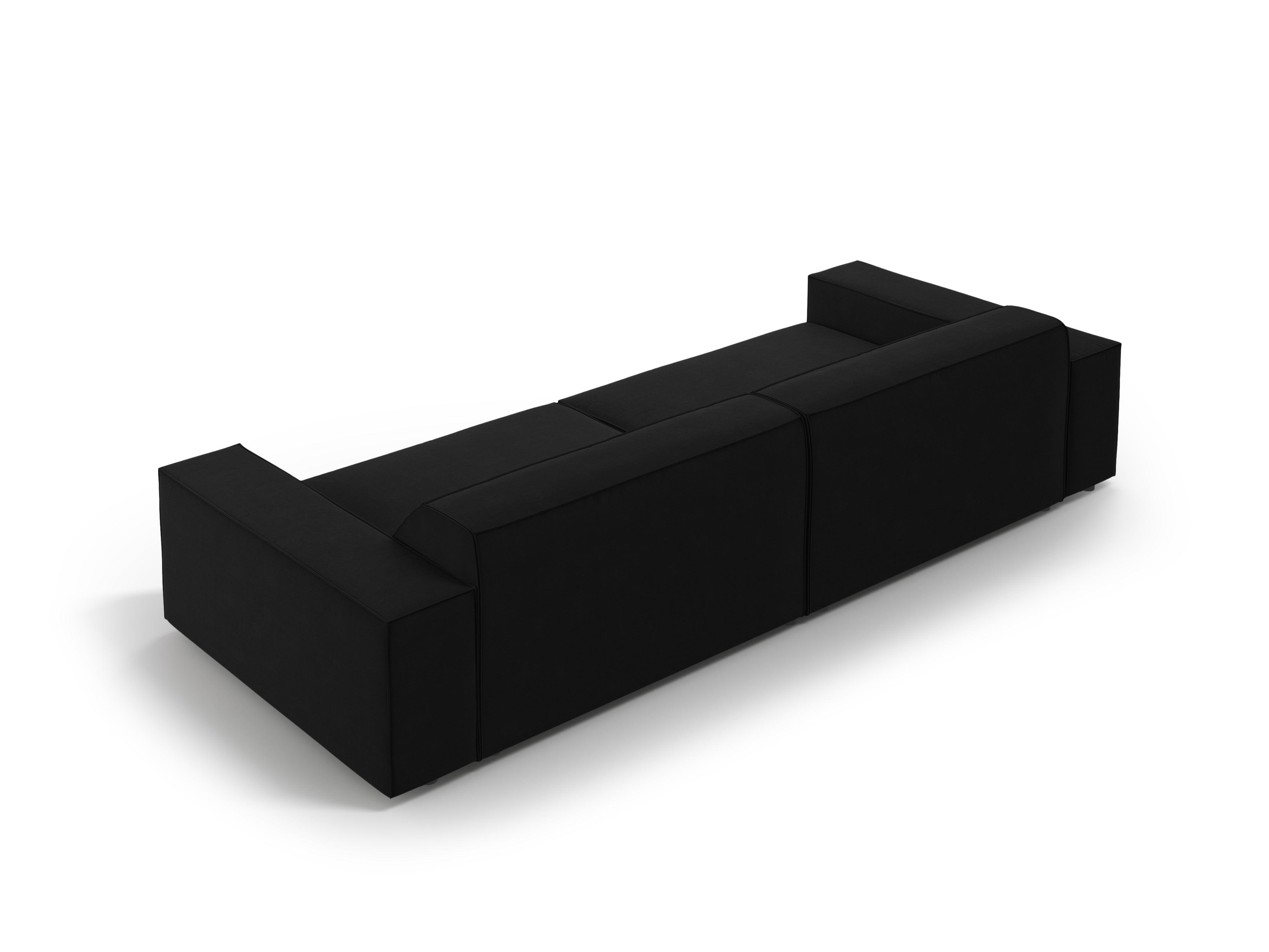 Sofa aksamitna 4-osobowa JODIE czarny Micadoni Eye on Design