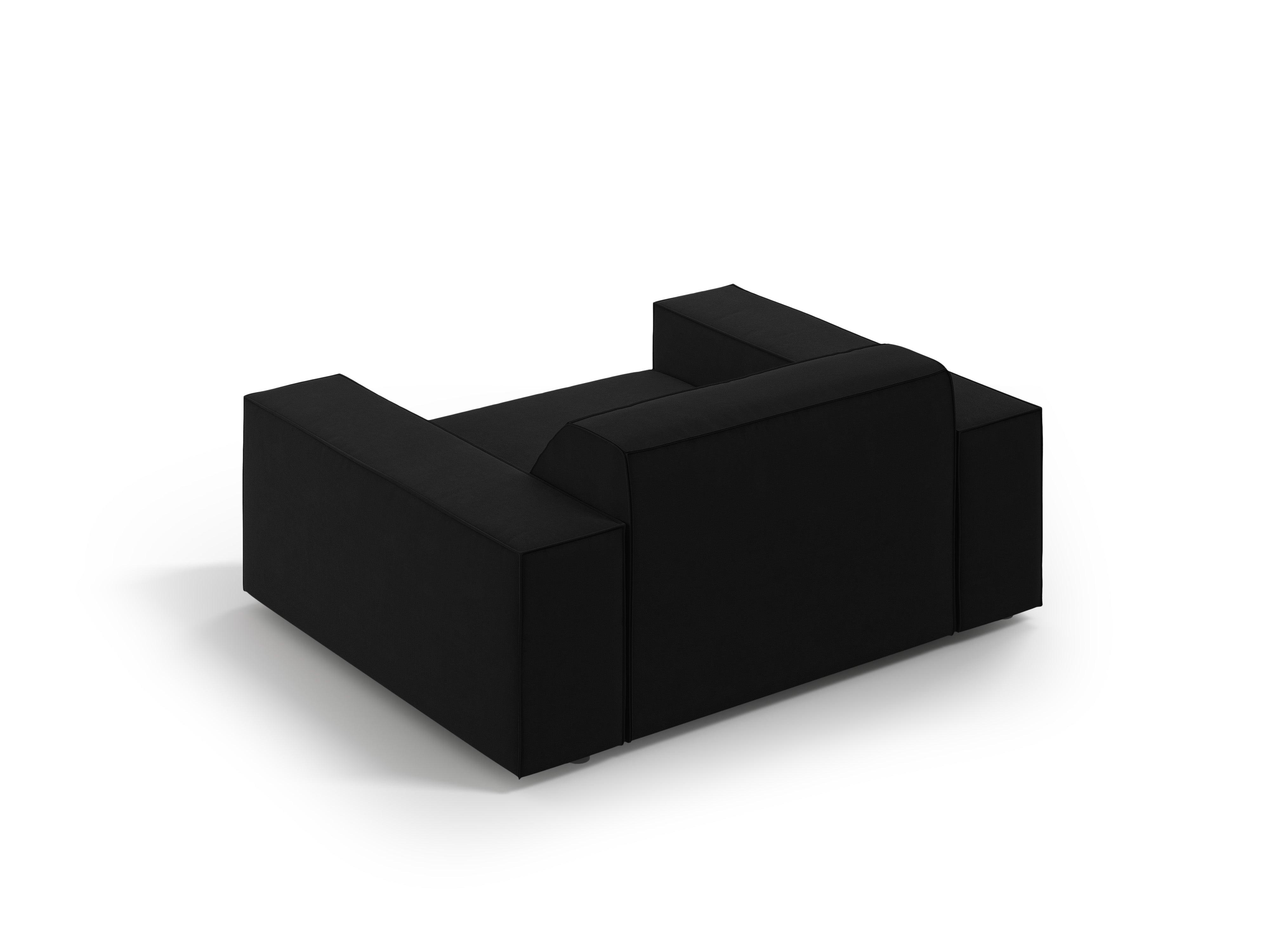 Fotel aksamitny JODIE czarny Micadoni Eye on Design