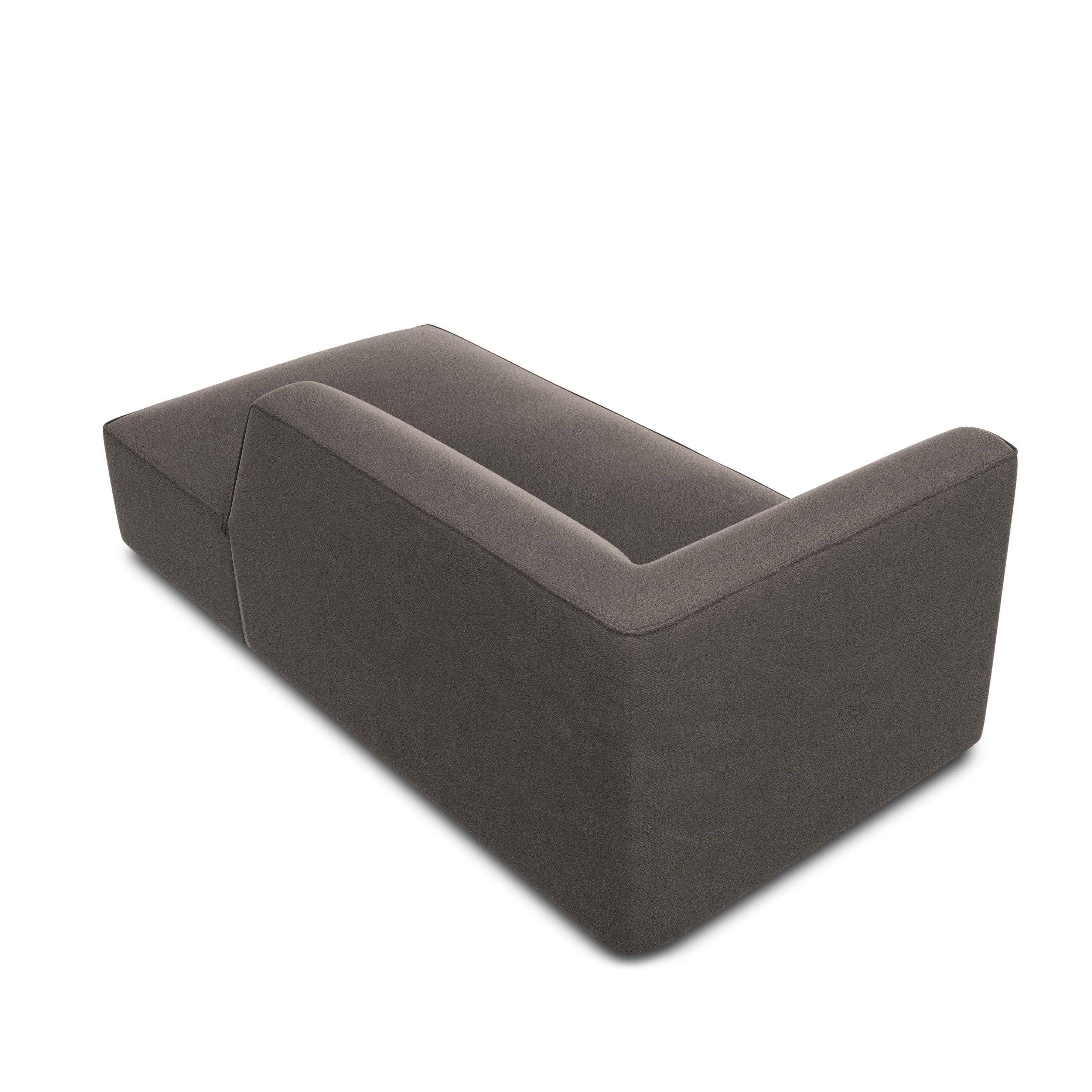 Szezlong aksamitny prawostronny RUBY ciemnoszary Micadoni Eye on Design