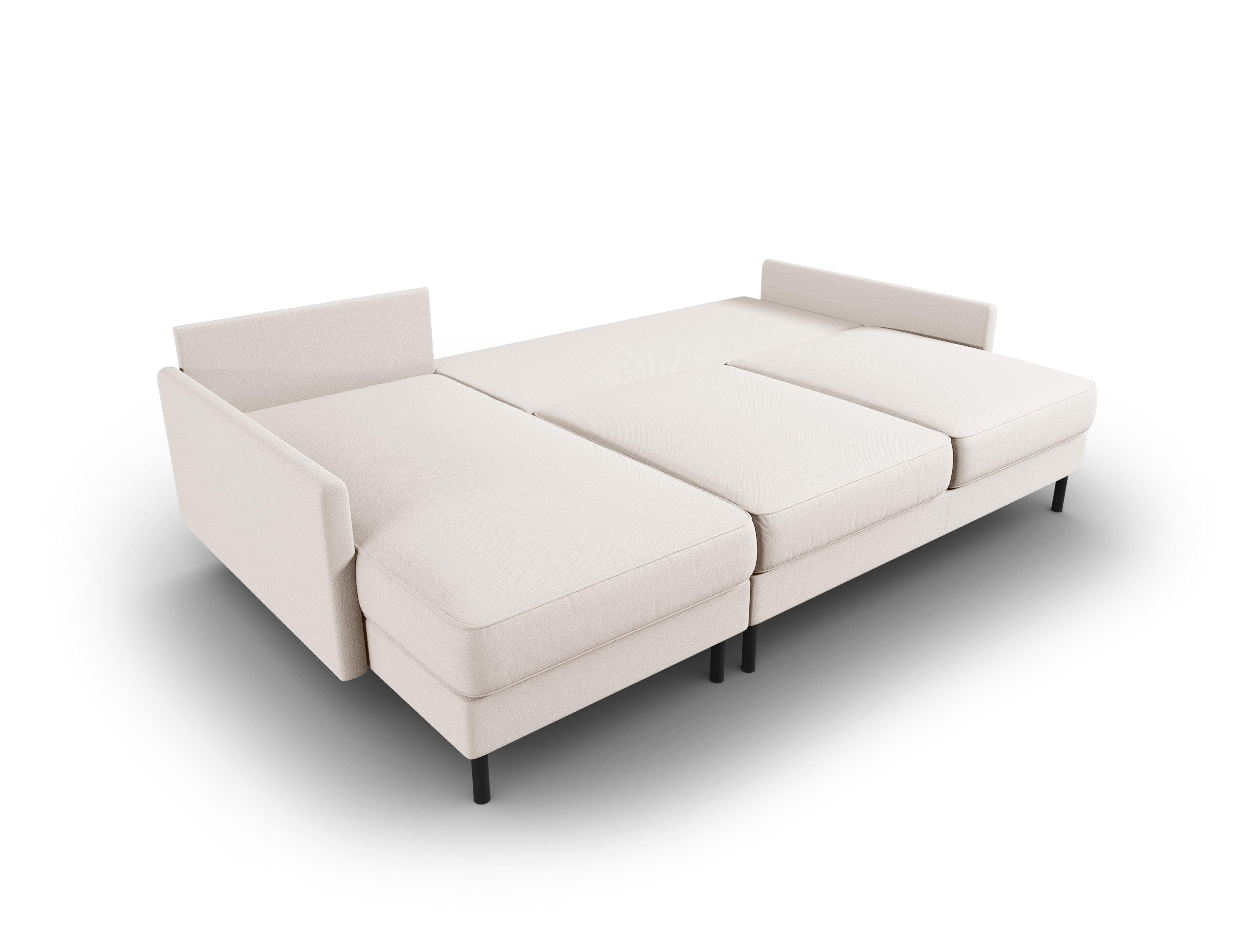 Narożnik lewostronny z funkcją spania SCOTT jasnobeżowy Micadoni Eye on Design