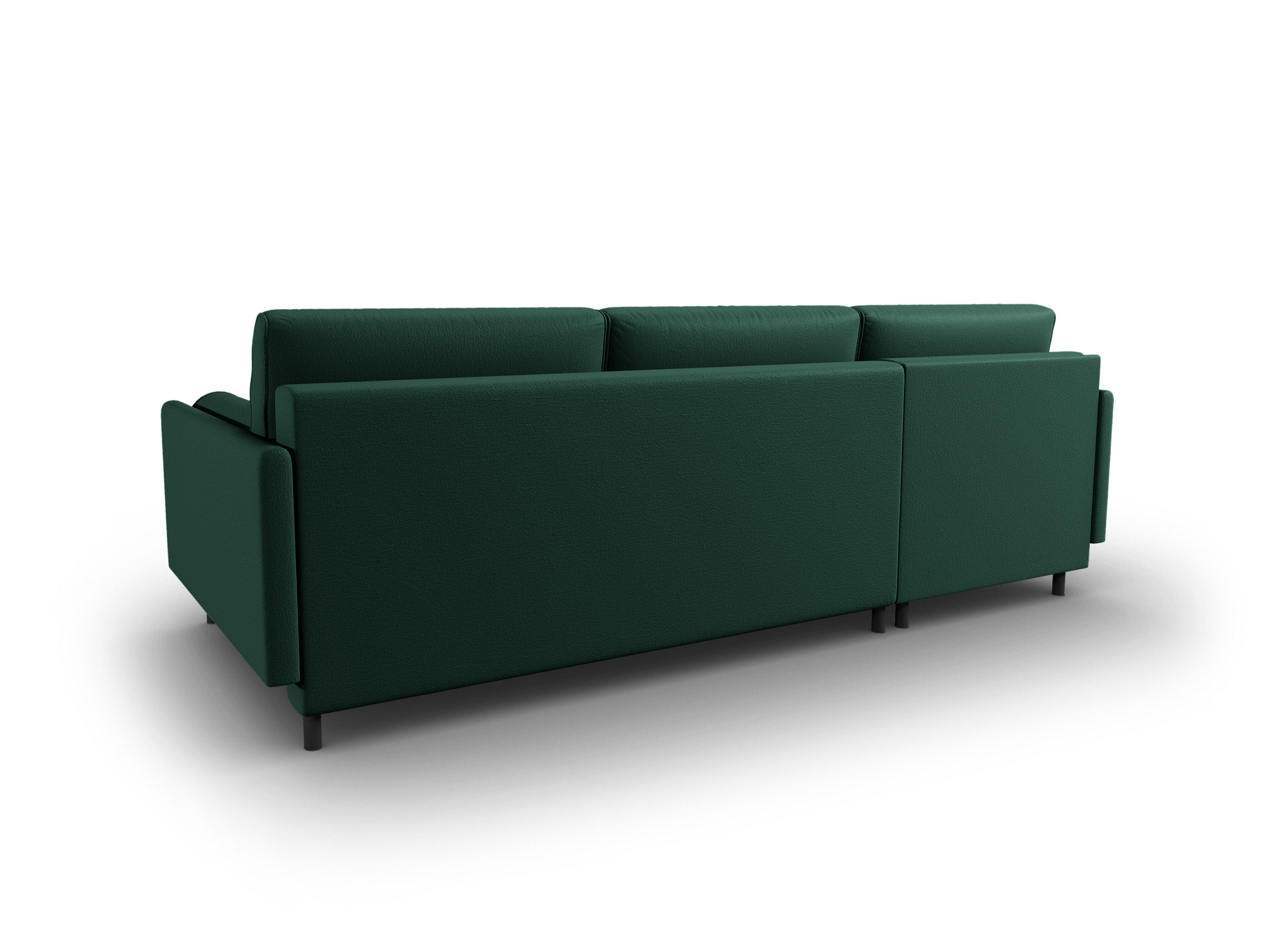 Narożnik lewostronny z funkcją spania SCOTT zielony Micadoni Eye on Design