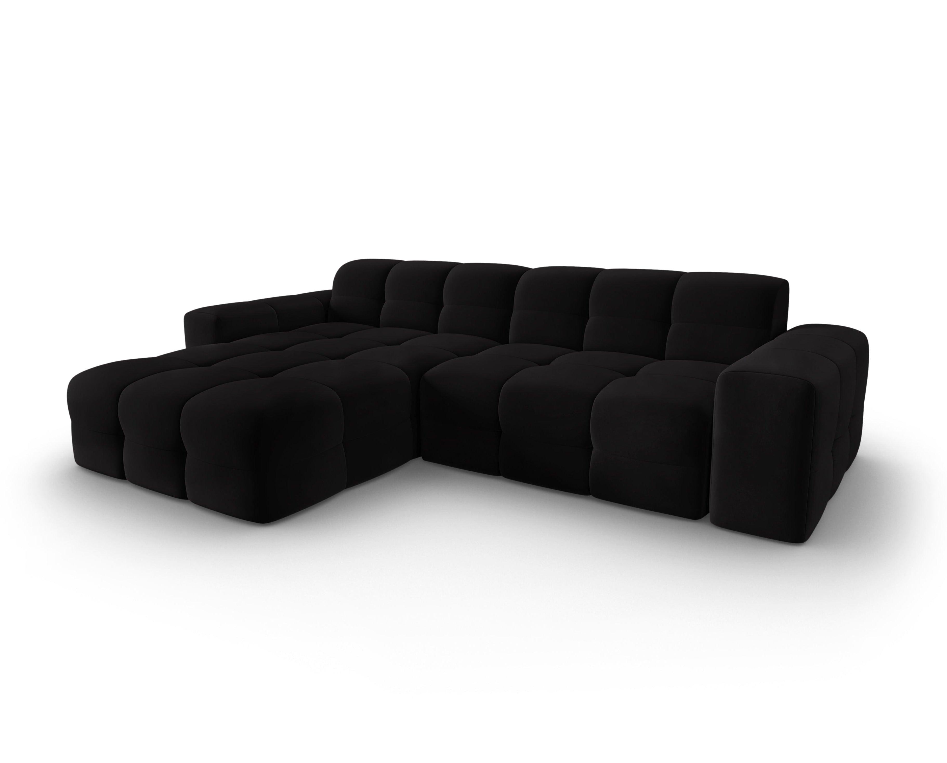 Narożnik lewostronny 4-osobowy KENDAL czarny Micadoni Eye on Design