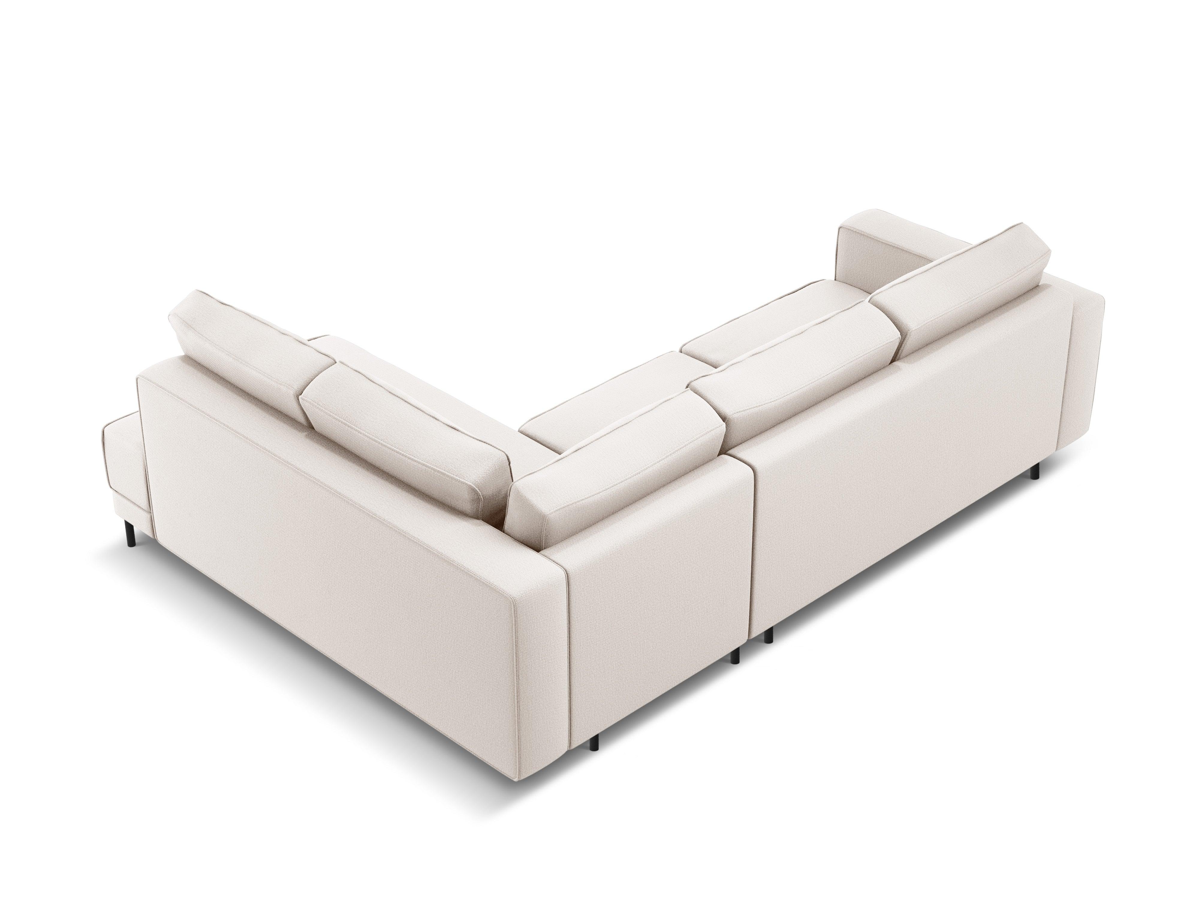 Narożnik prawostronny z funkcją spania CARO jasnobeżowy Micadoni Eye on Design