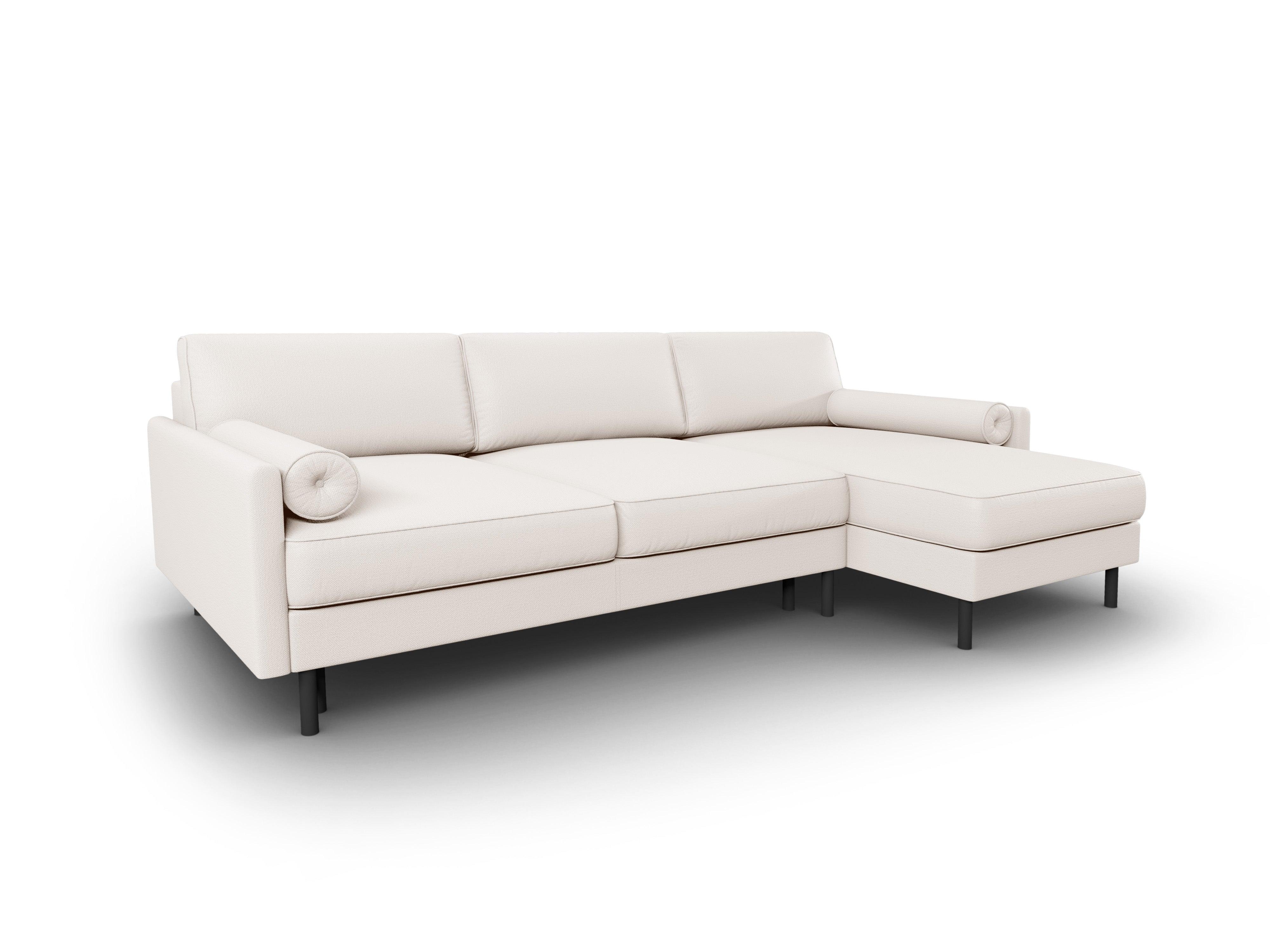 Narożnik prawostronny z funkcją spania SCOTT jasnobeżowy Micadoni Eye on Design